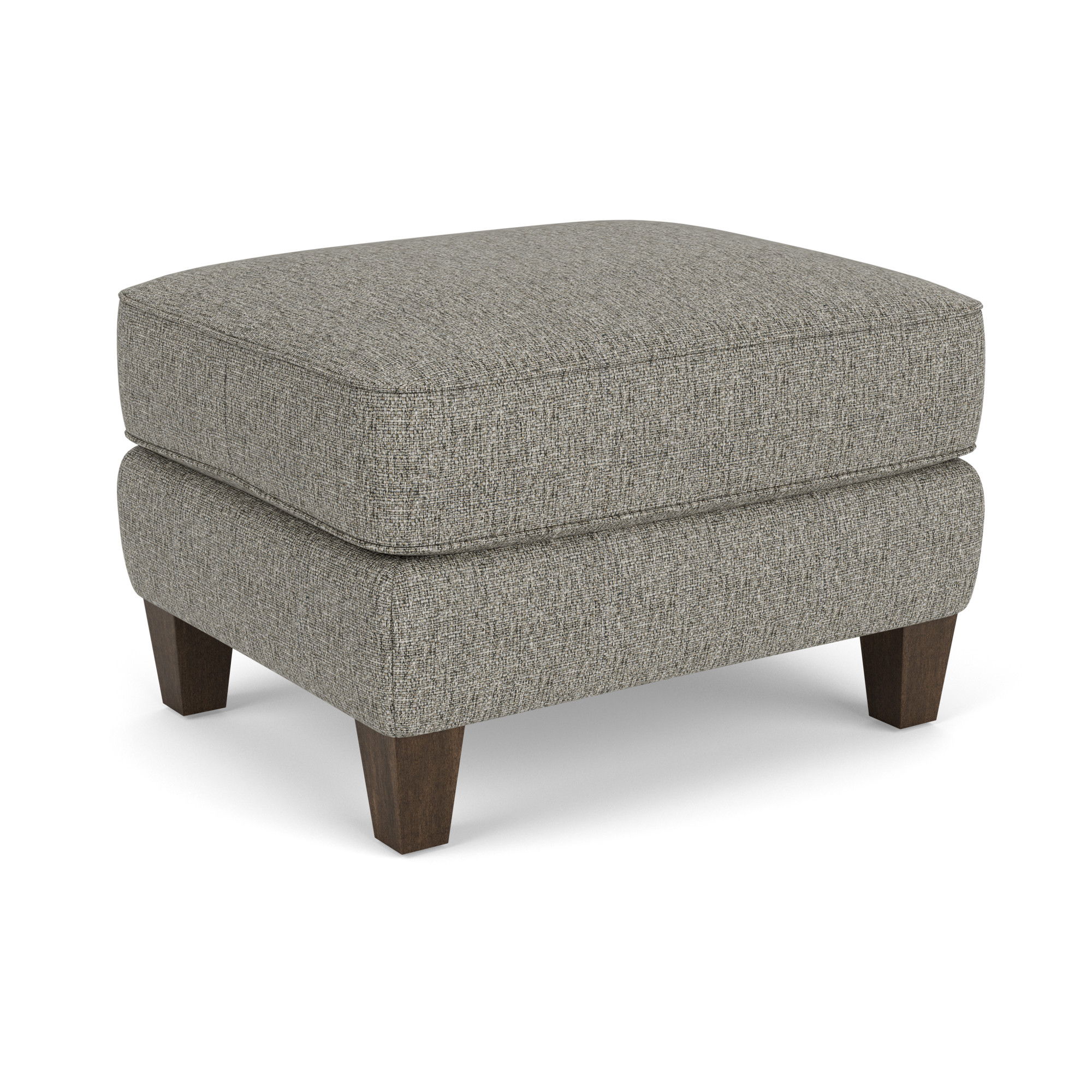 Finley - Fabric Ottoman, light gray