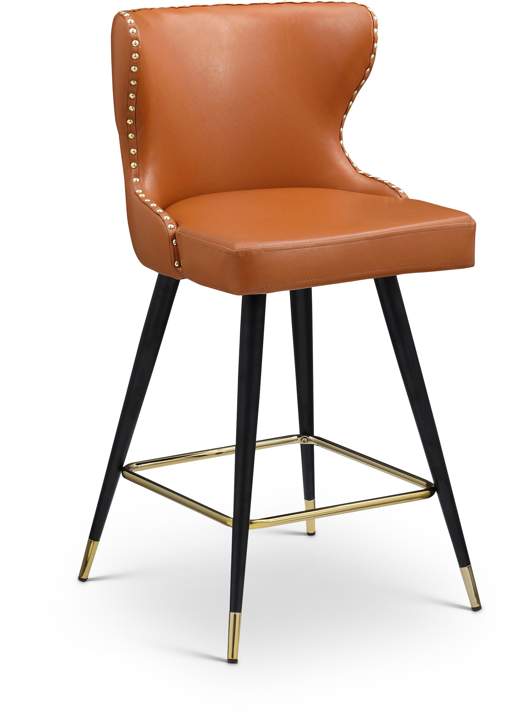 Hendrix - Counter Bar Stool (Set of 2) - Cognac