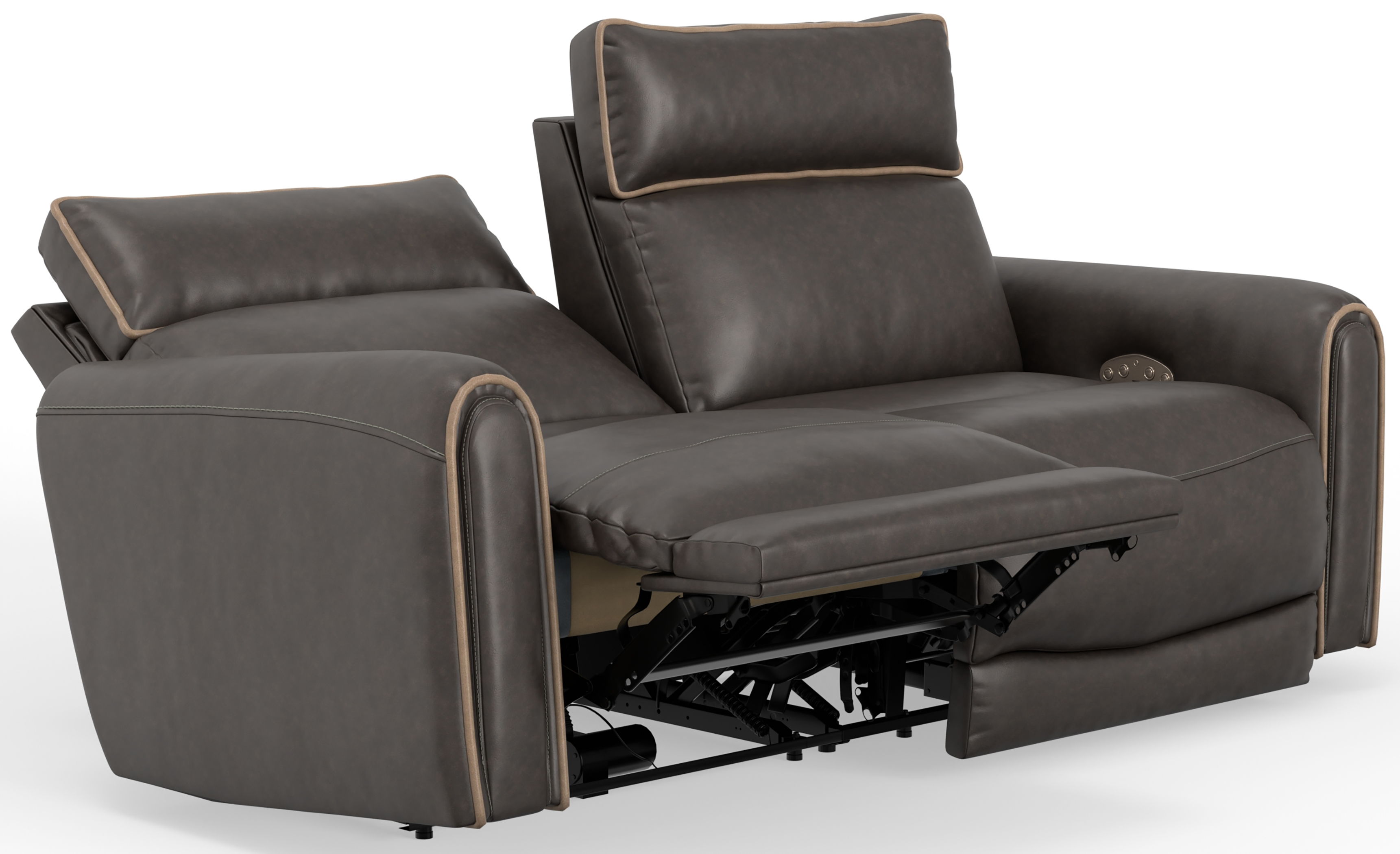 Nico - Power Reclining Loveseat With Power Adjustable Headrest - Walnut