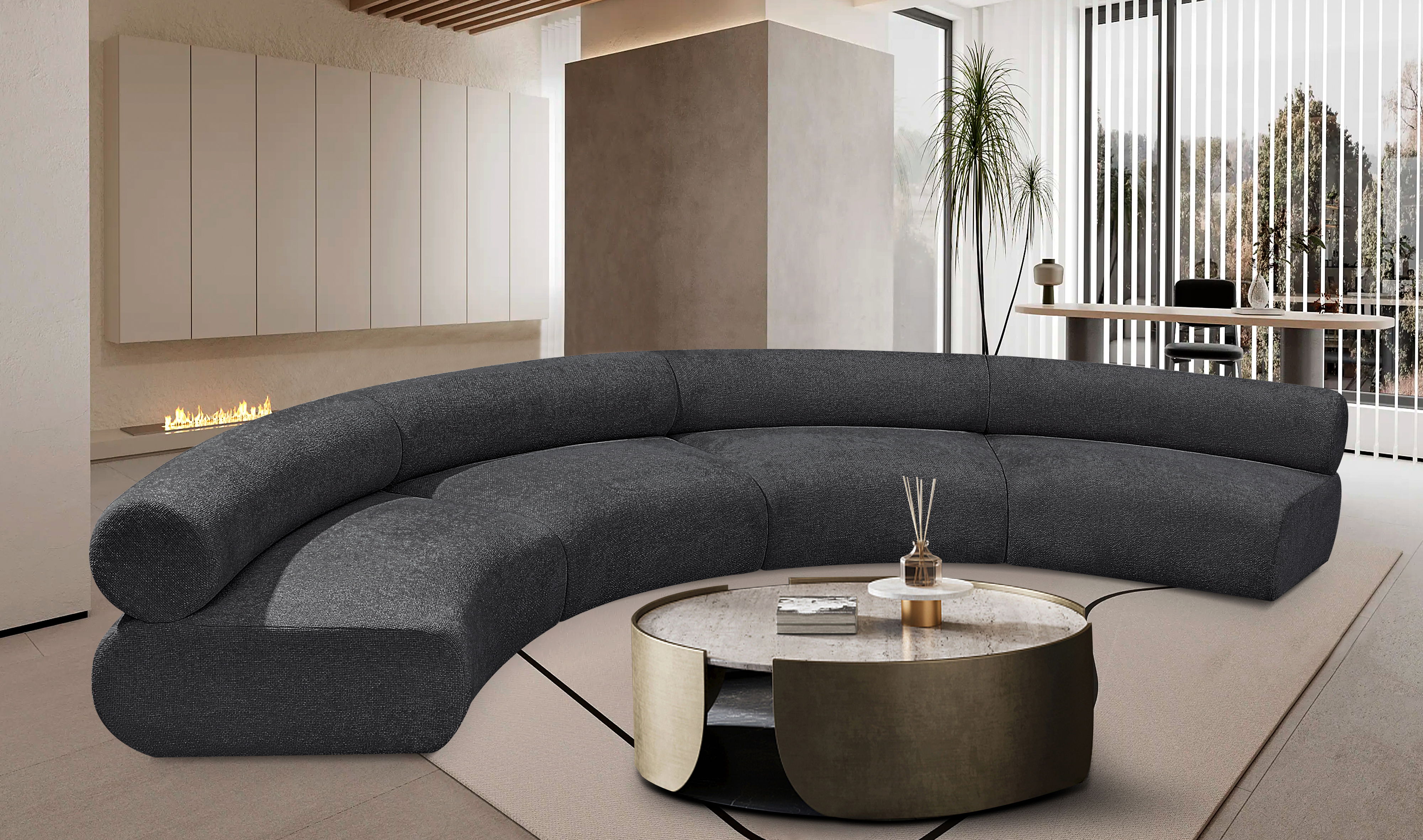Bale - 4 Piece Modular U-Shaped Sofa - Gray