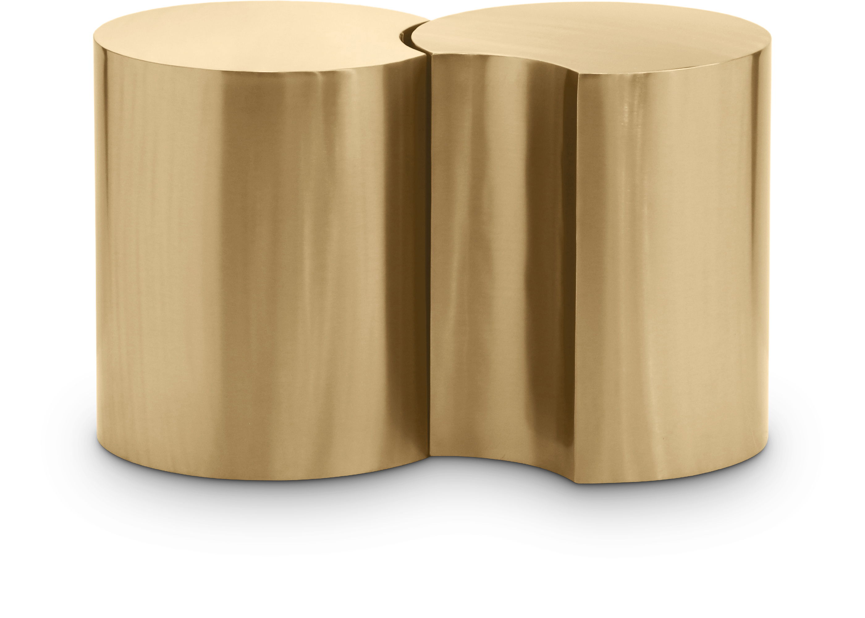 Dimple - 20" 2 Piece Modular End Table - Gold