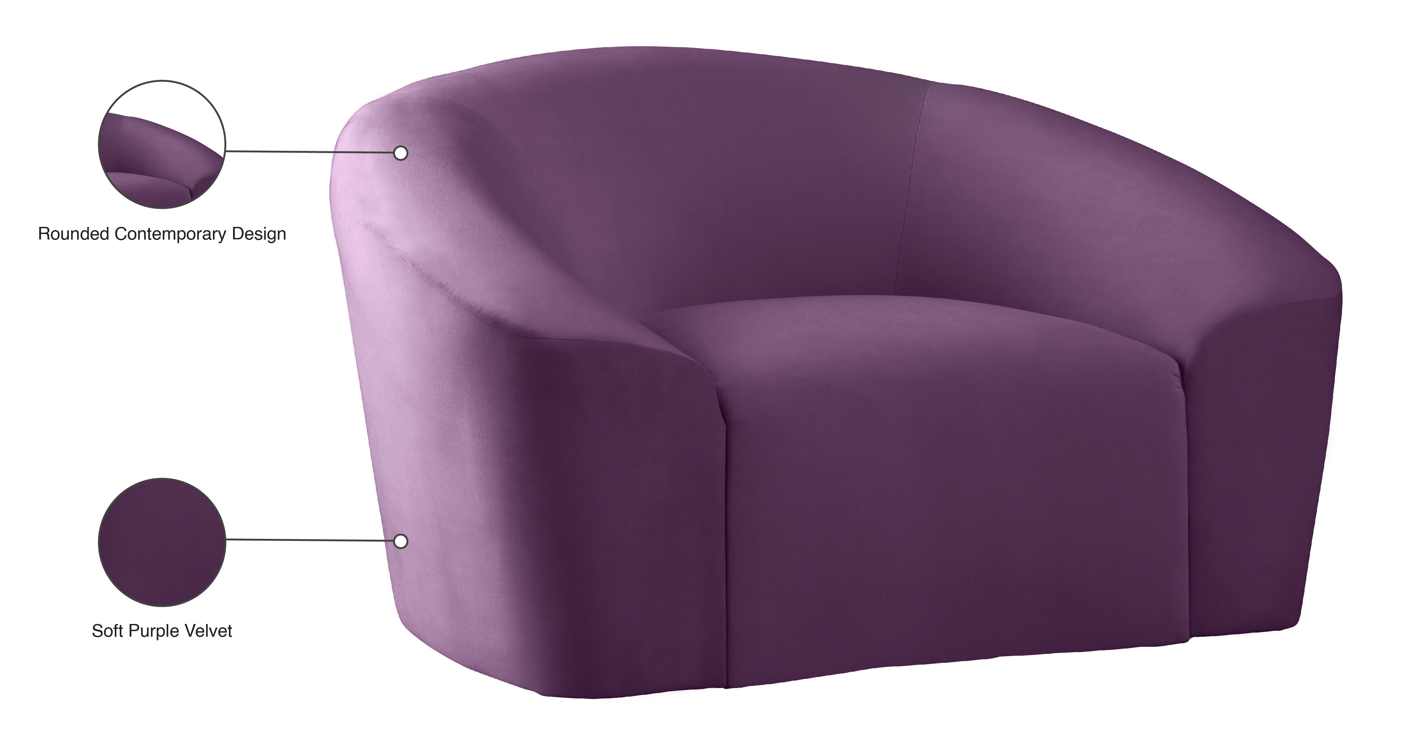 Riley - Velvet Chair - Purple