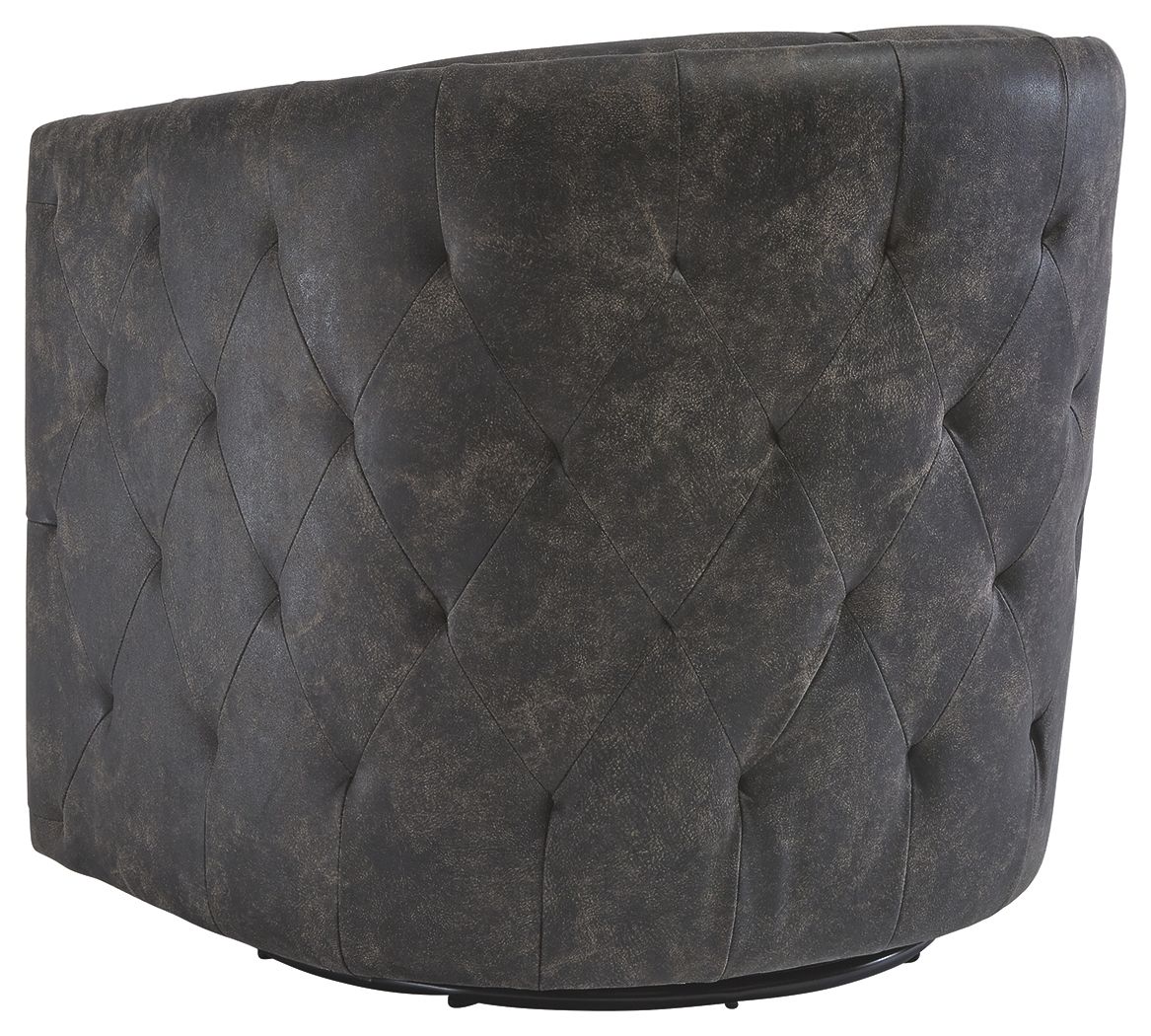 Ashley Furniture Brentlow - Swivel Accent Chair - Distressed Black - Image 6
