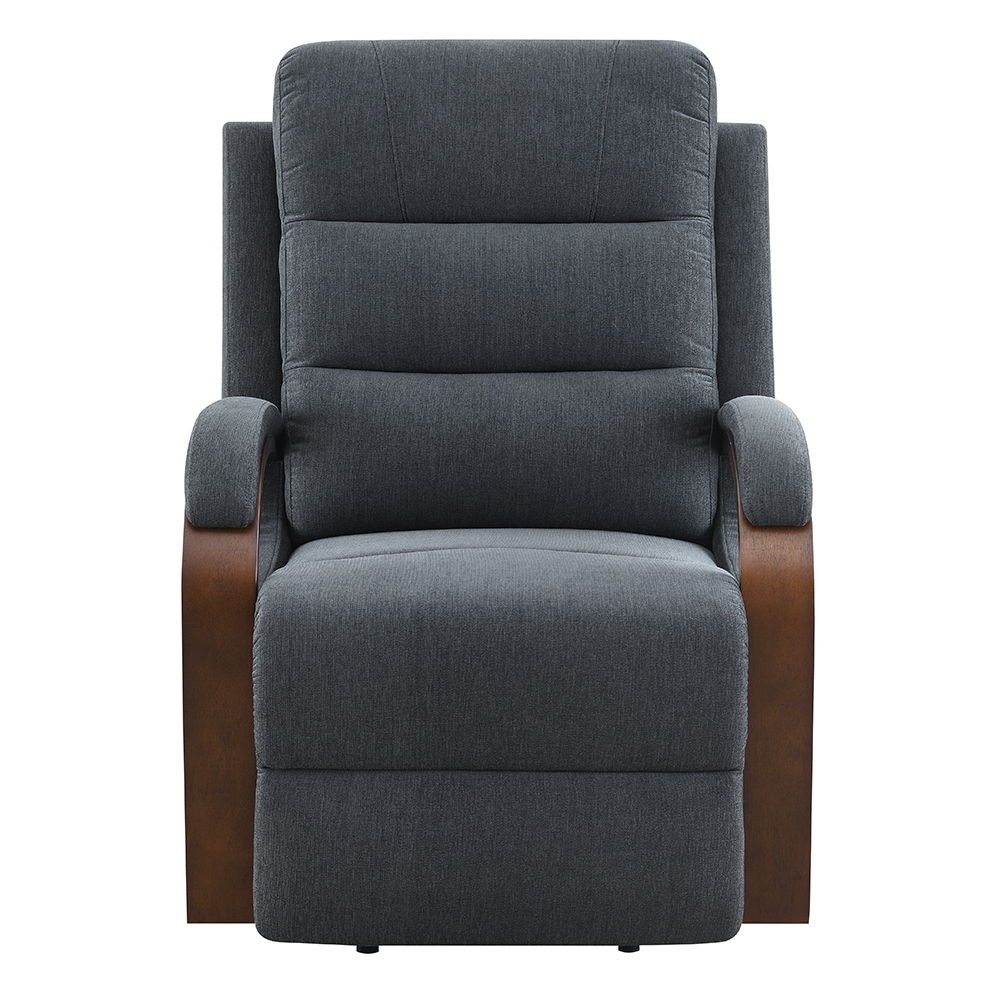 Kayla - Power Recliner With Lift & Heating & Massage - Gray Chenille, dark gray, view 3