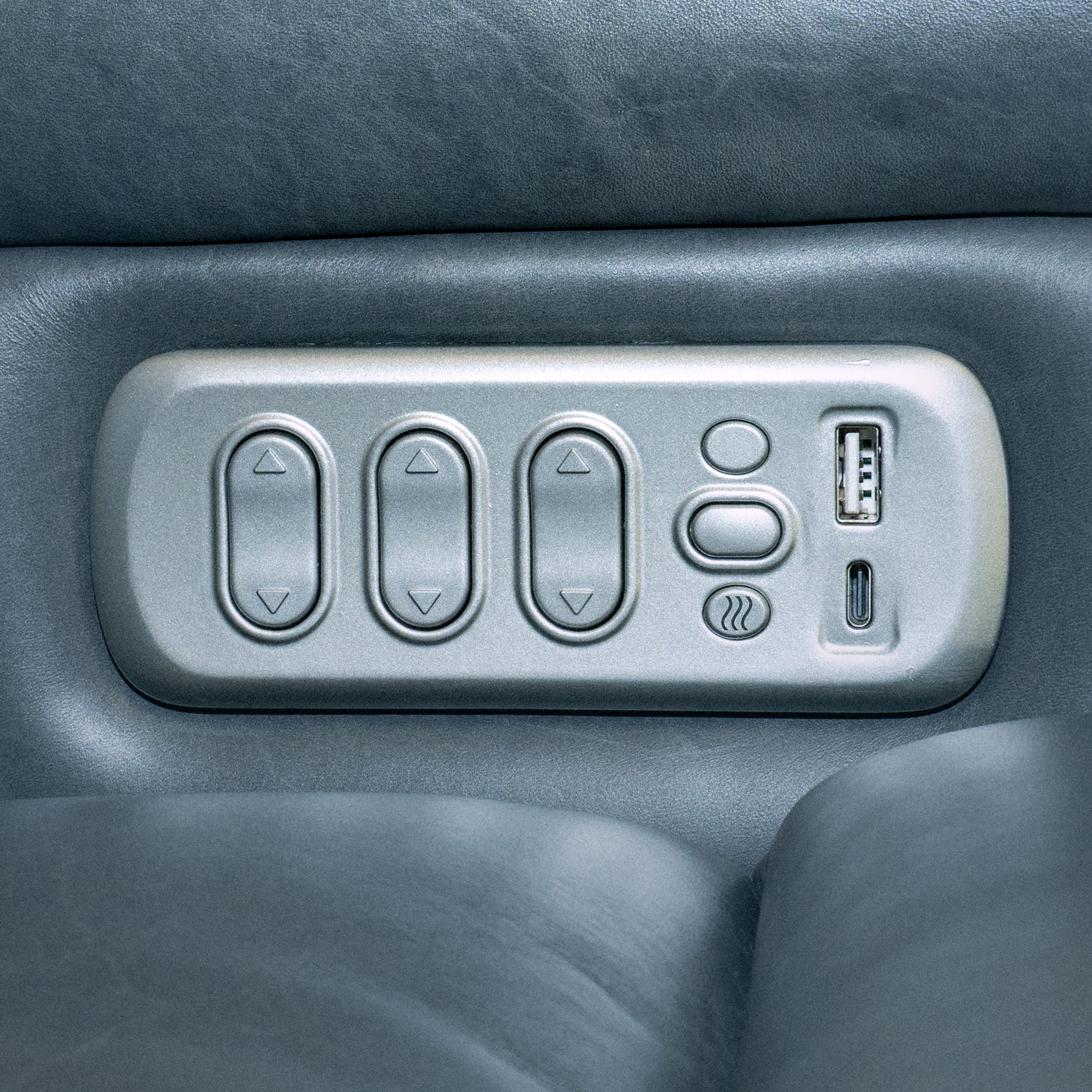 Oasis - Power Reclining Sofa With Power Headrests, Lumbar, Heat & Massage - Storm, blue, view 6