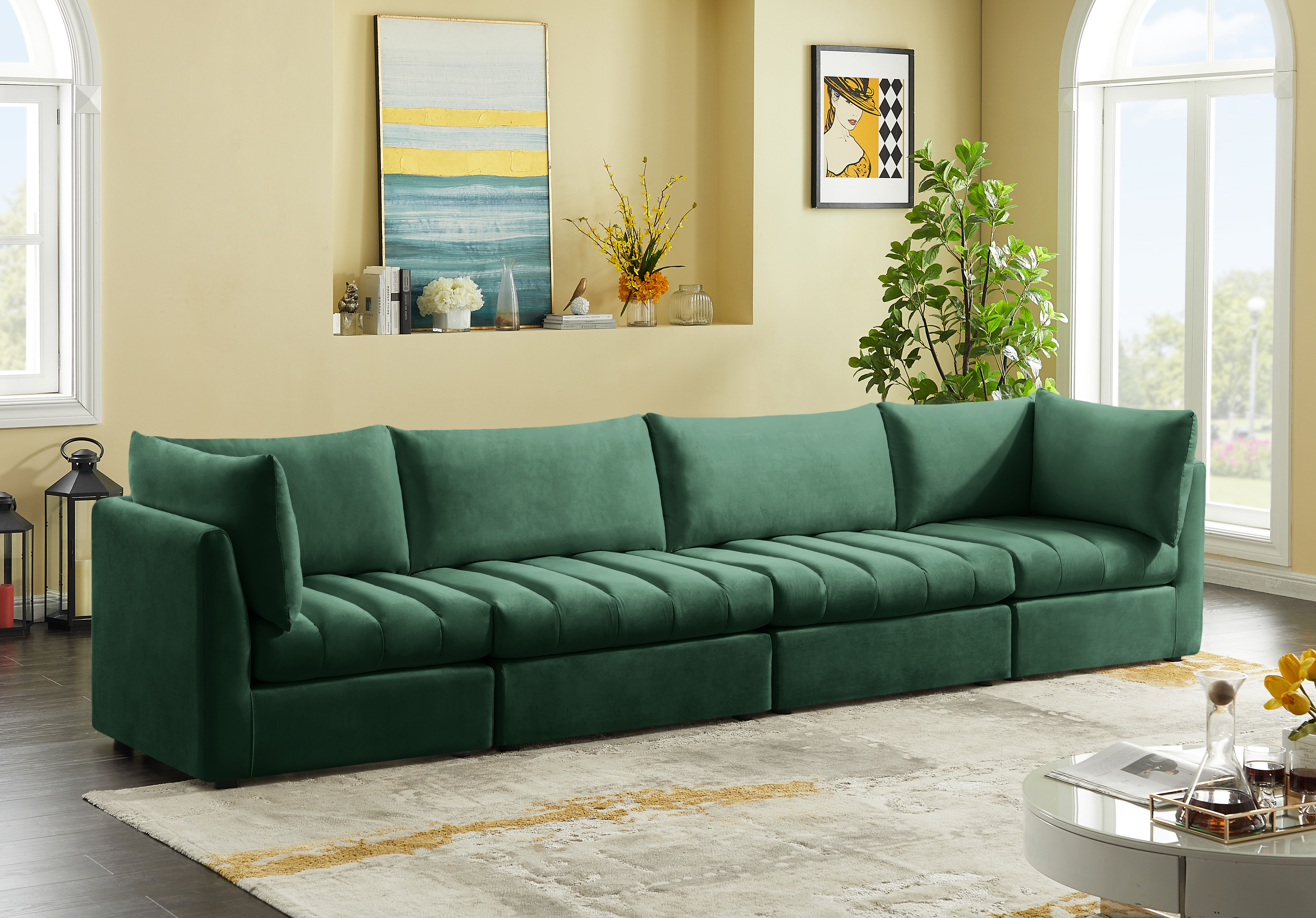 Jacob - Modular 4 Piece Sofa - Green