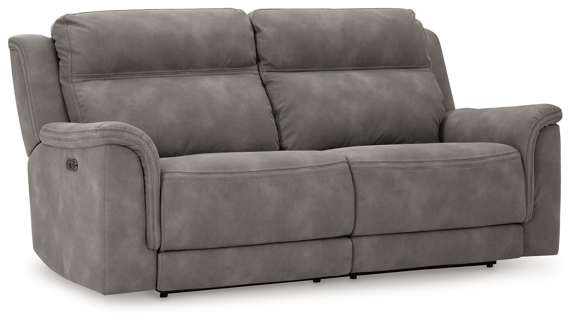 Next-Gen Durapella - 2 Seat Power Reclining Sofa Adj Hdrest - Slate