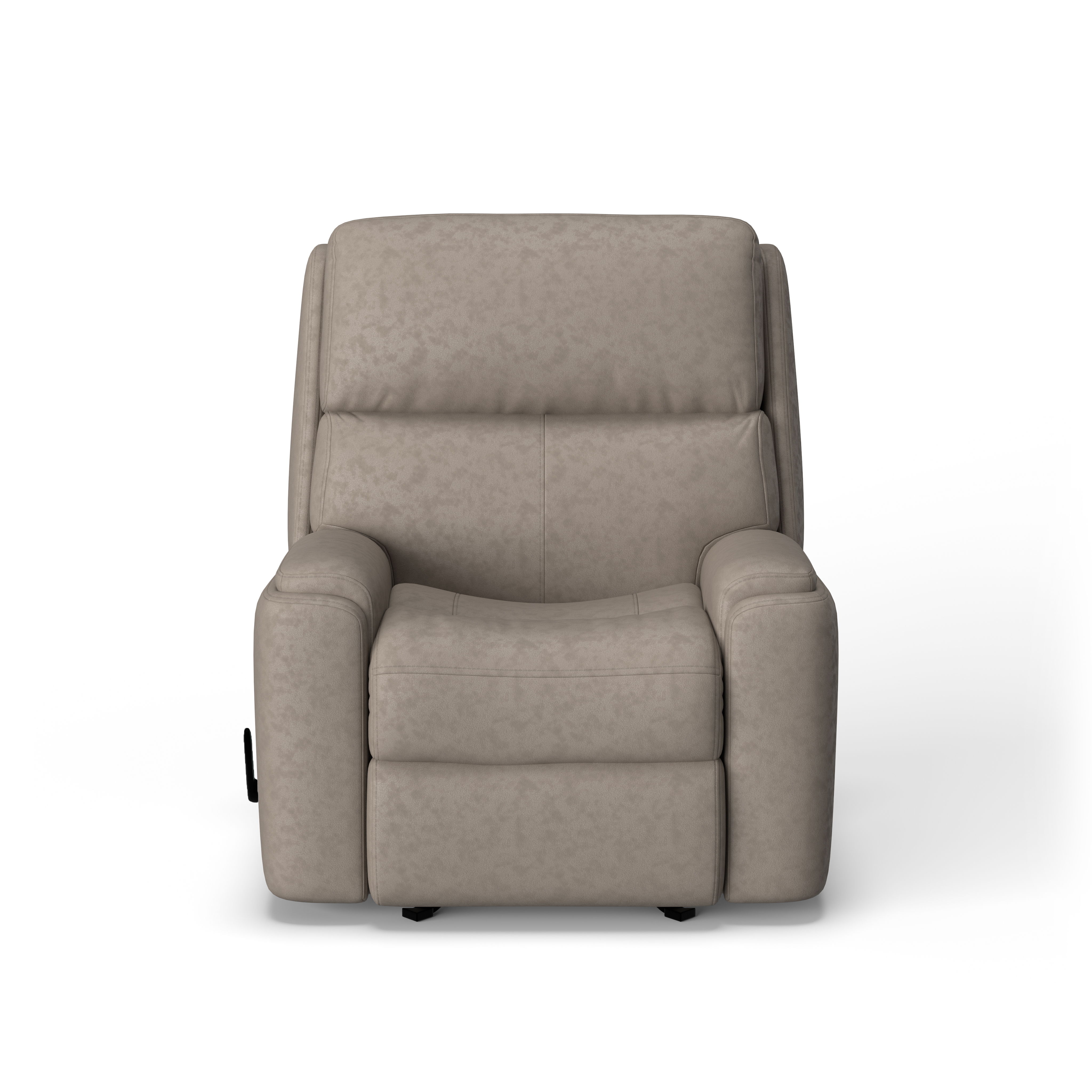Rio - Transitional Leather Recliner, gray, view 4