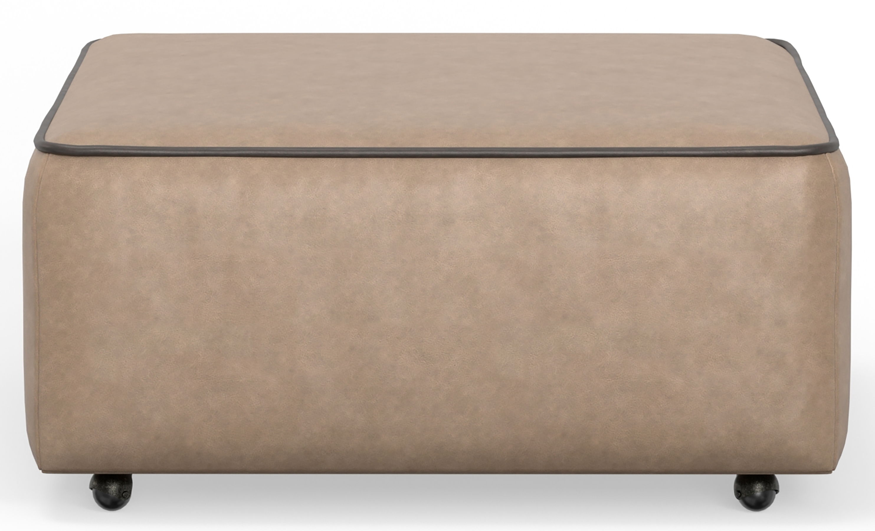 Nico - Castered Cocktail Ottoman - Khaki