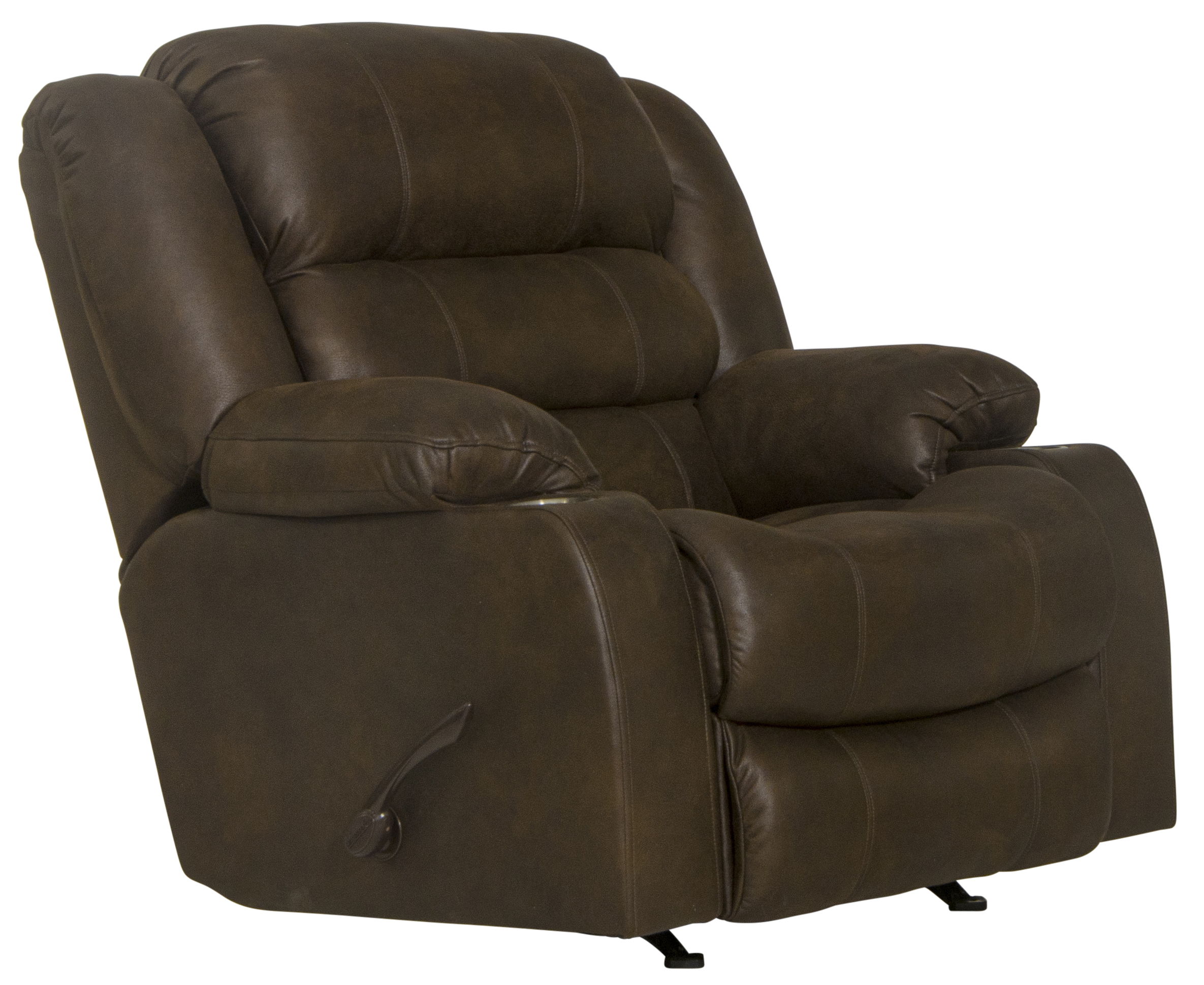 Beckley - Rocker Recliner With Cupholders - Walnut Brown