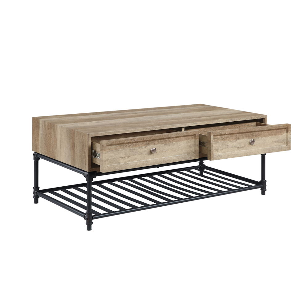 Brantley II - Coffee Table - Oak & Sandy Black, light brown, view 3