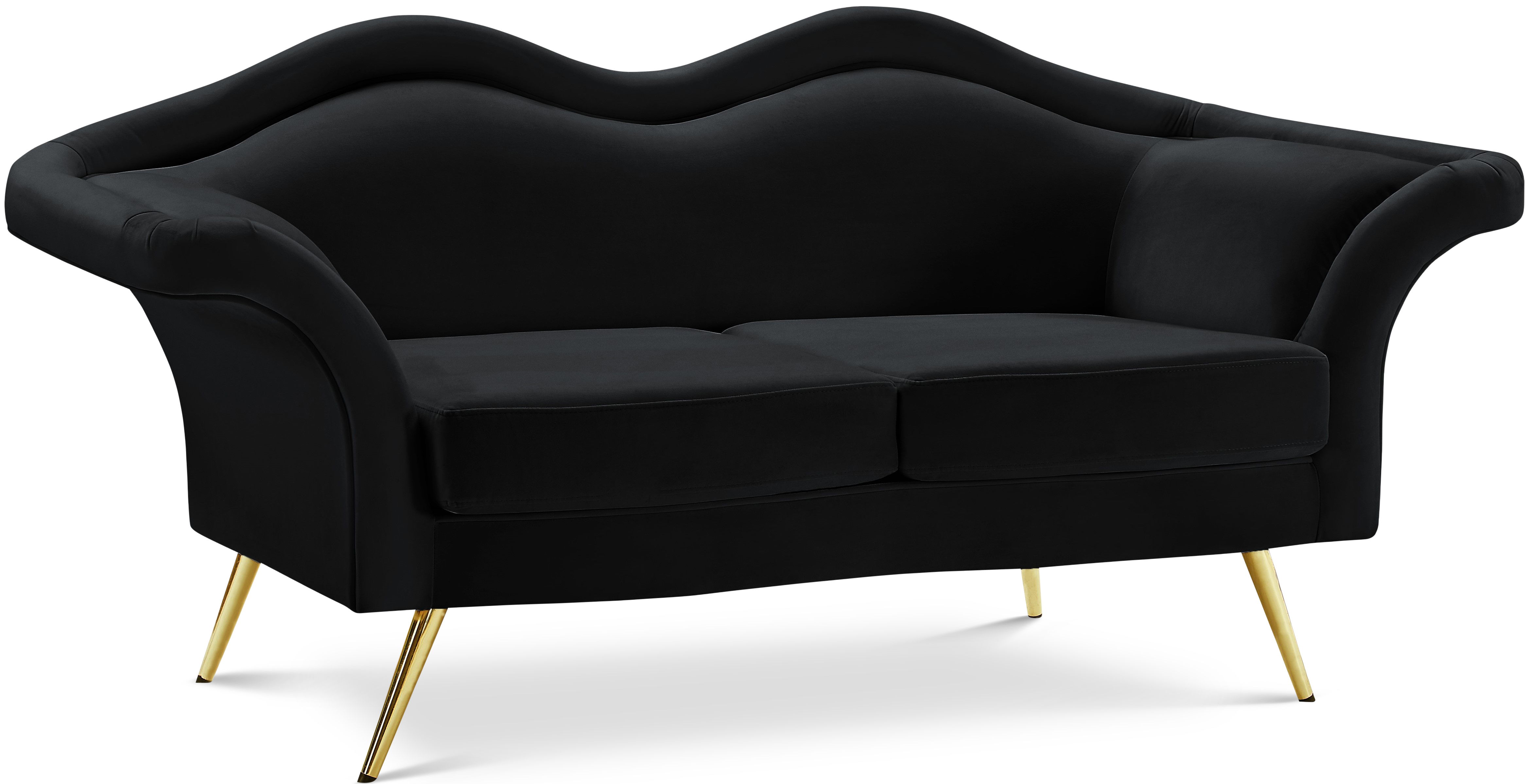 Lips - Loveseat - Black