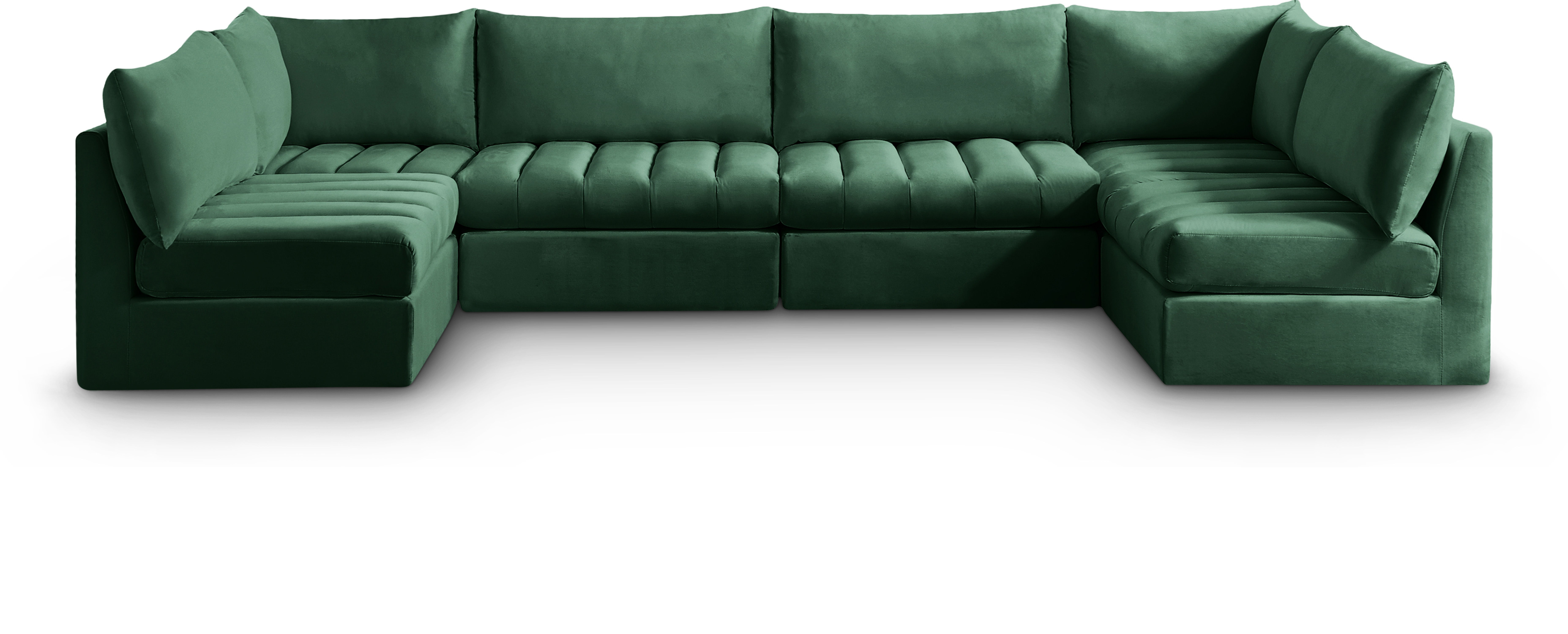 Jacob - Modular U-Shaped Sectional 6 Piece - Green