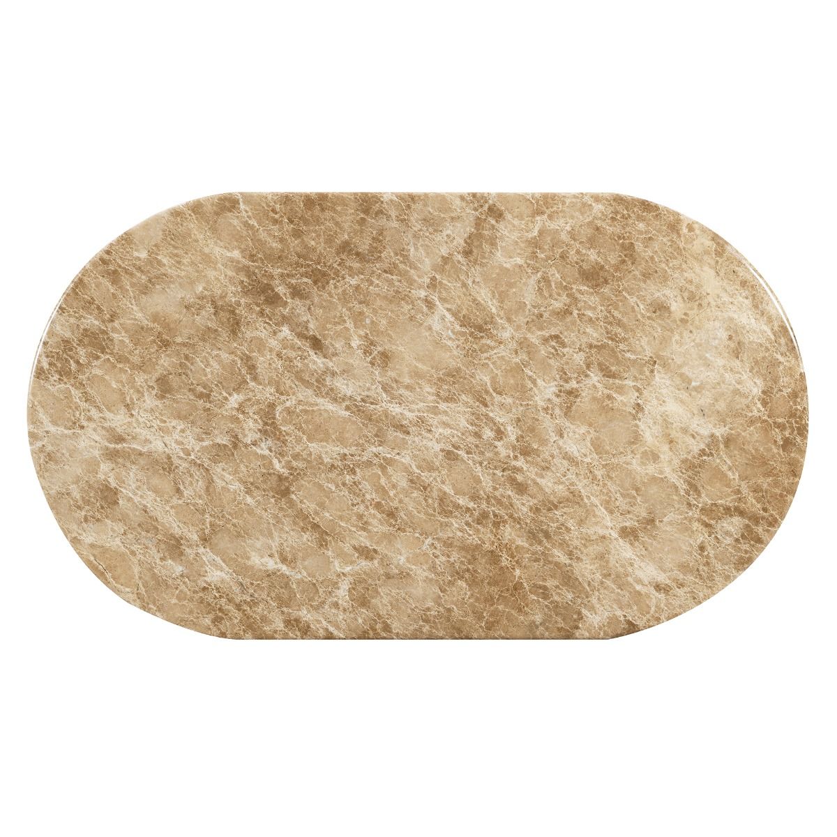 Markku - Coffee Table With Natural Marble - Oak, dark brown, view 5
