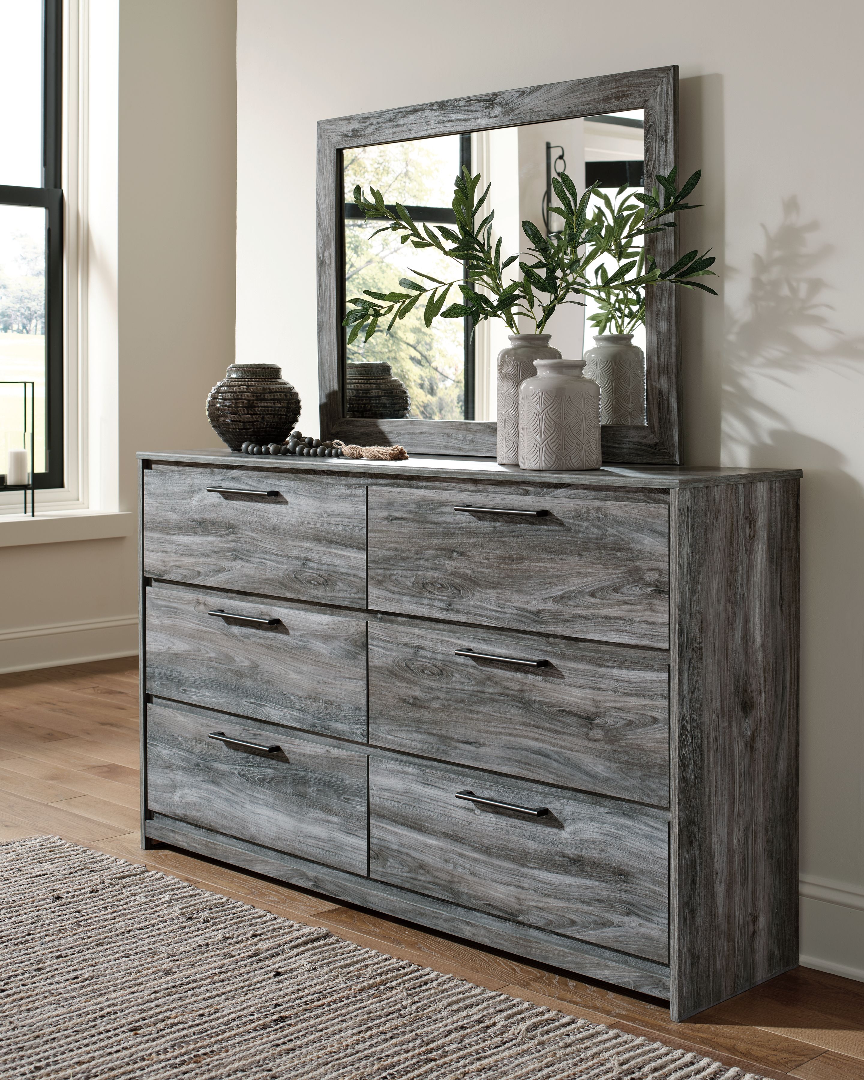 Ashley Furniture Baystorm - Dresser And Mirror - Gray - Image 6