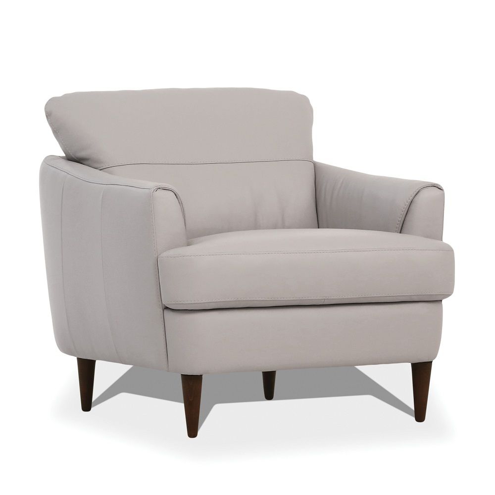 Helena - Chair - Pearl Gray Leather, light gray, view 2