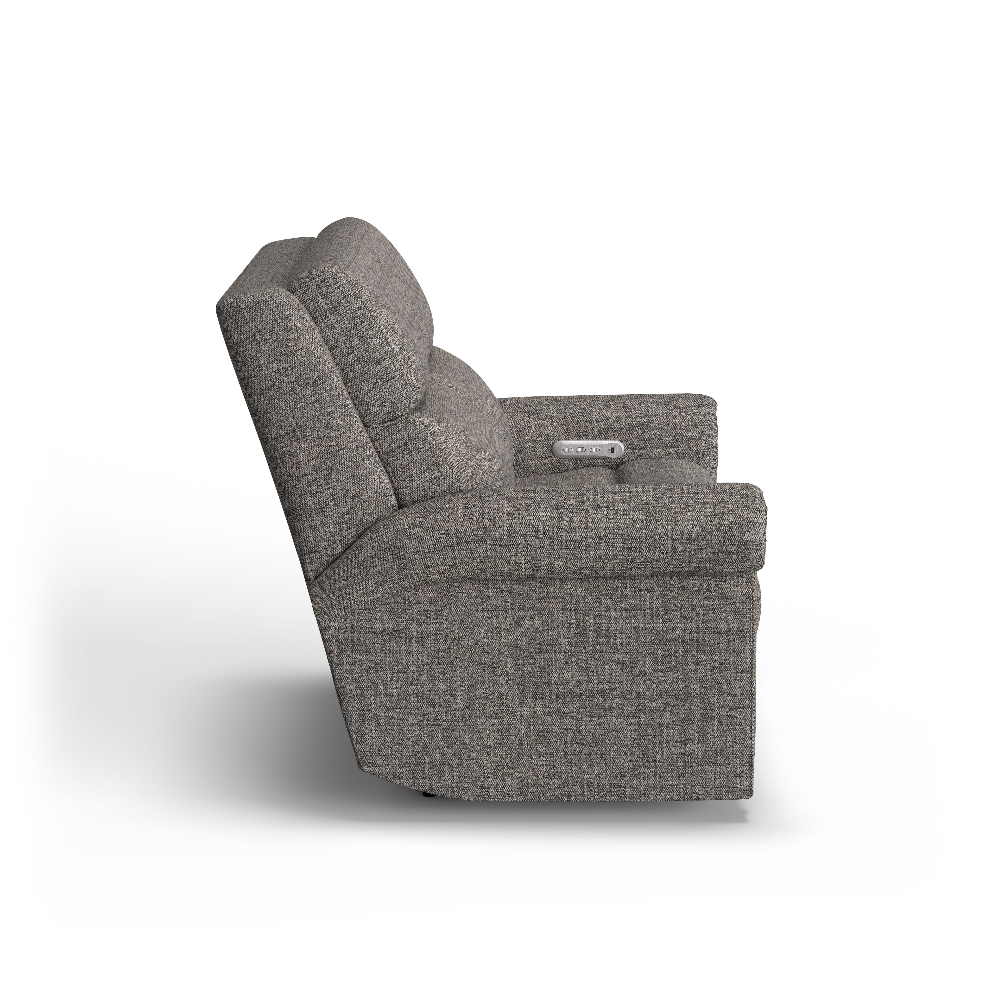Bernard - Power Reclining Loveseat With Power Headrest & Lumbar, Nailhead Trim, blue, view 7
