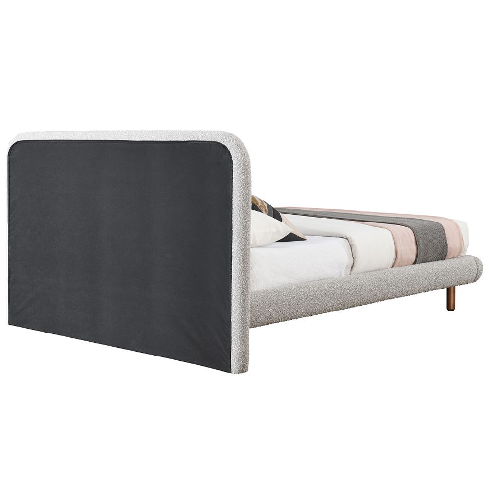 Cleo - Queen Bed - Gray Boucle, gray, view 4