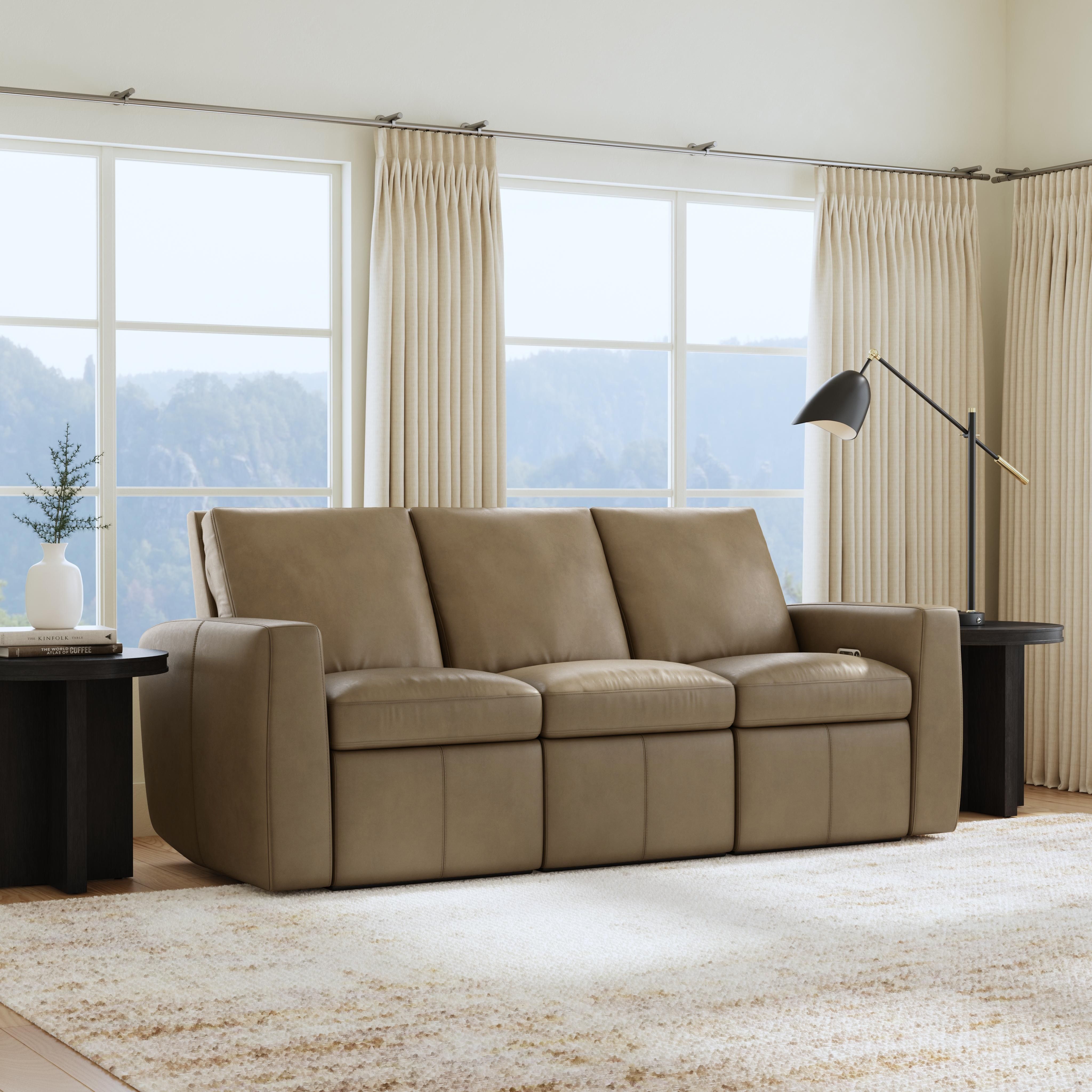 Aria - Power Reclining Sofa - Fawn, light brown, view 5