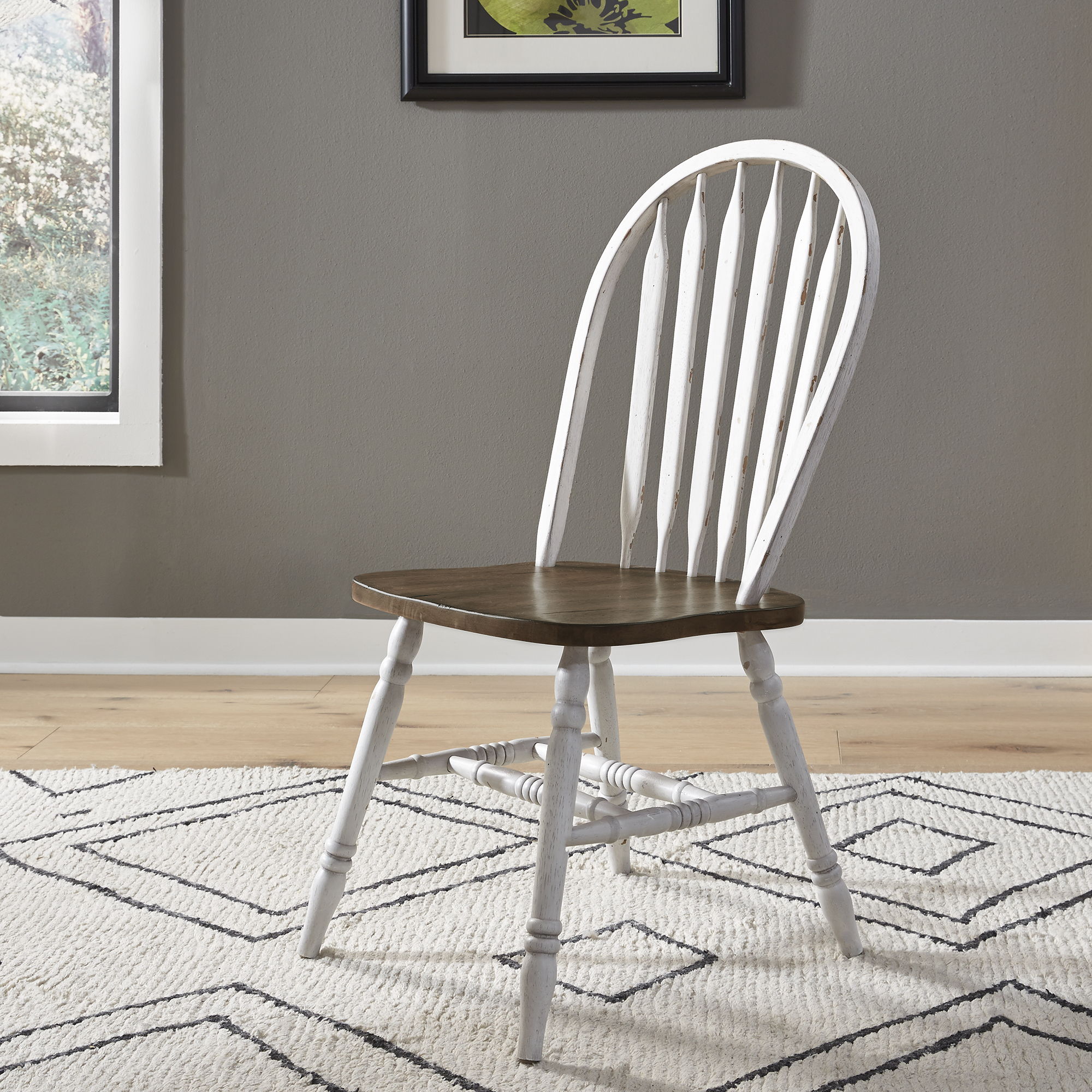 Liberty Furniture Carolina Crossing - Windsor Side Chair - White