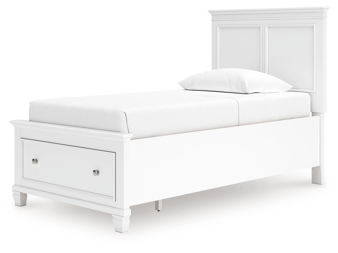 Ashley Furniture Fortman - Twin Panel Storage Bed - White - Image 6