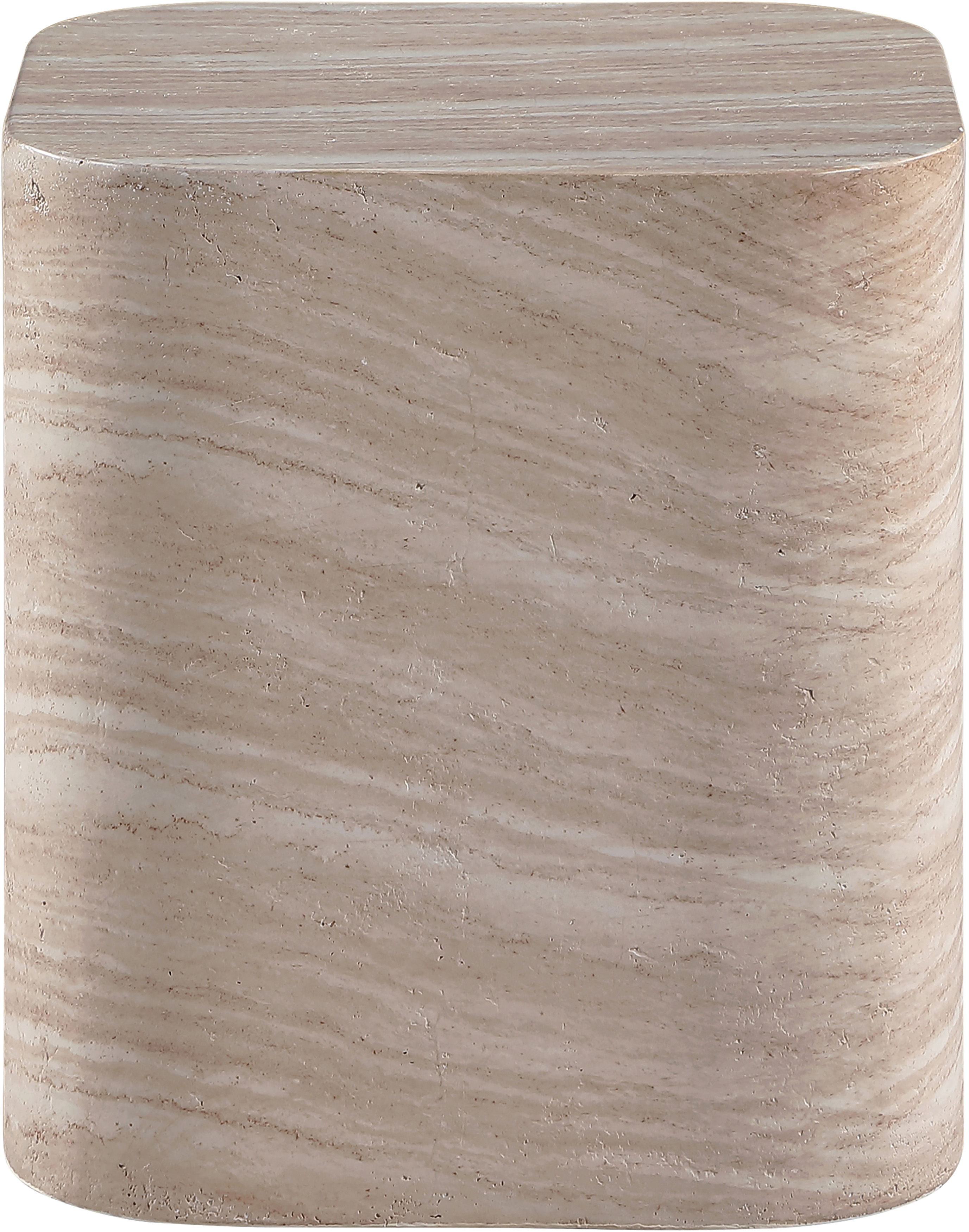 Vellon - Indoor/Outdoor End/Side Table - Travertine