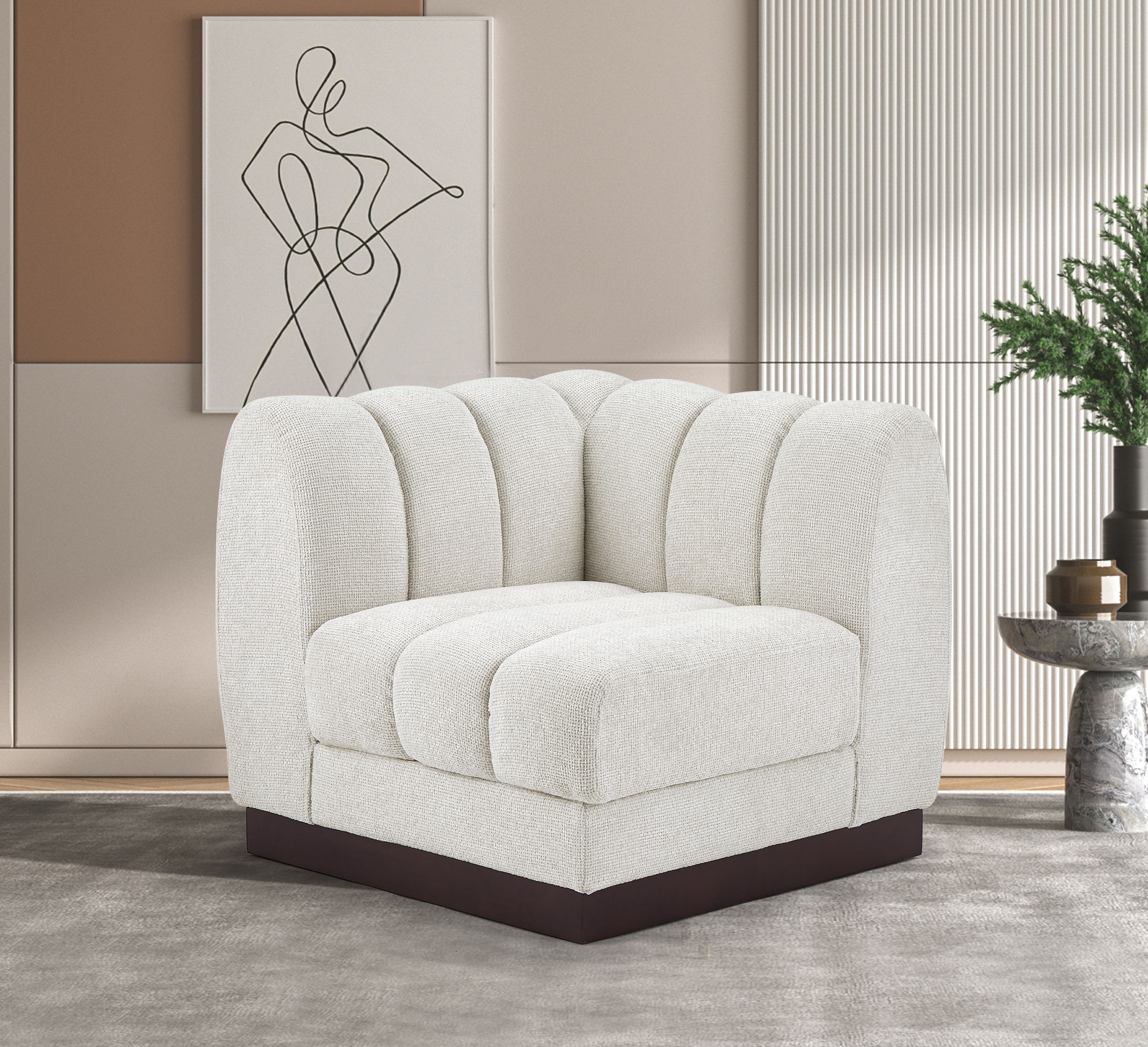Quinn - Corner Chair - Cream