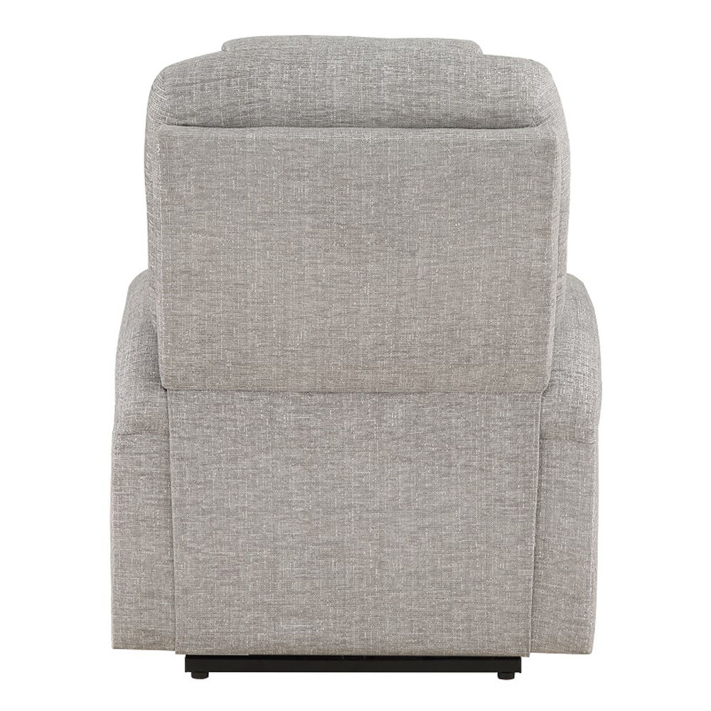 Evander - Recliner With Power Lift & Massage - Light Gray Chenille, light gray, view 3