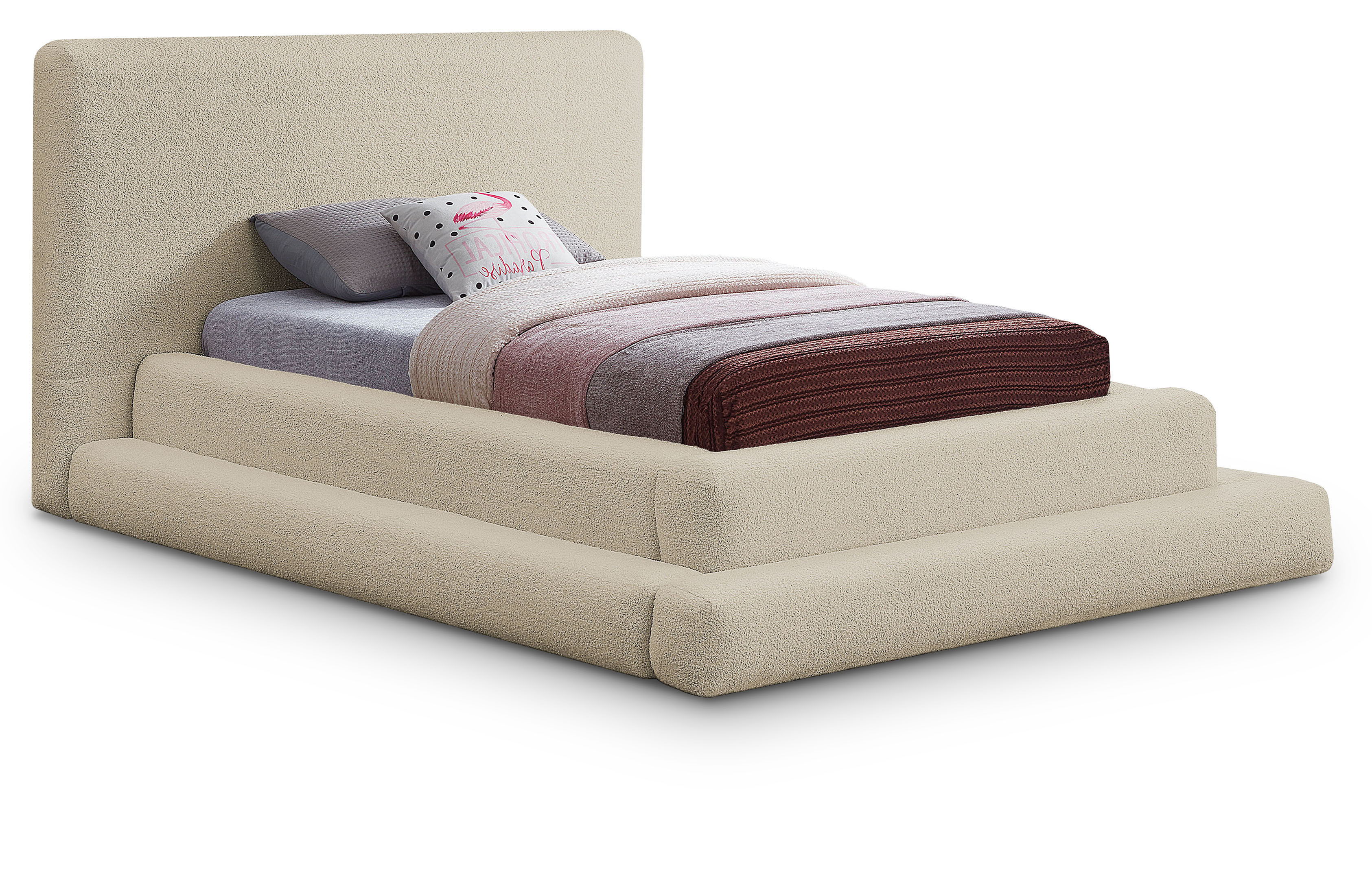 Dane - Twin Bed - Beige