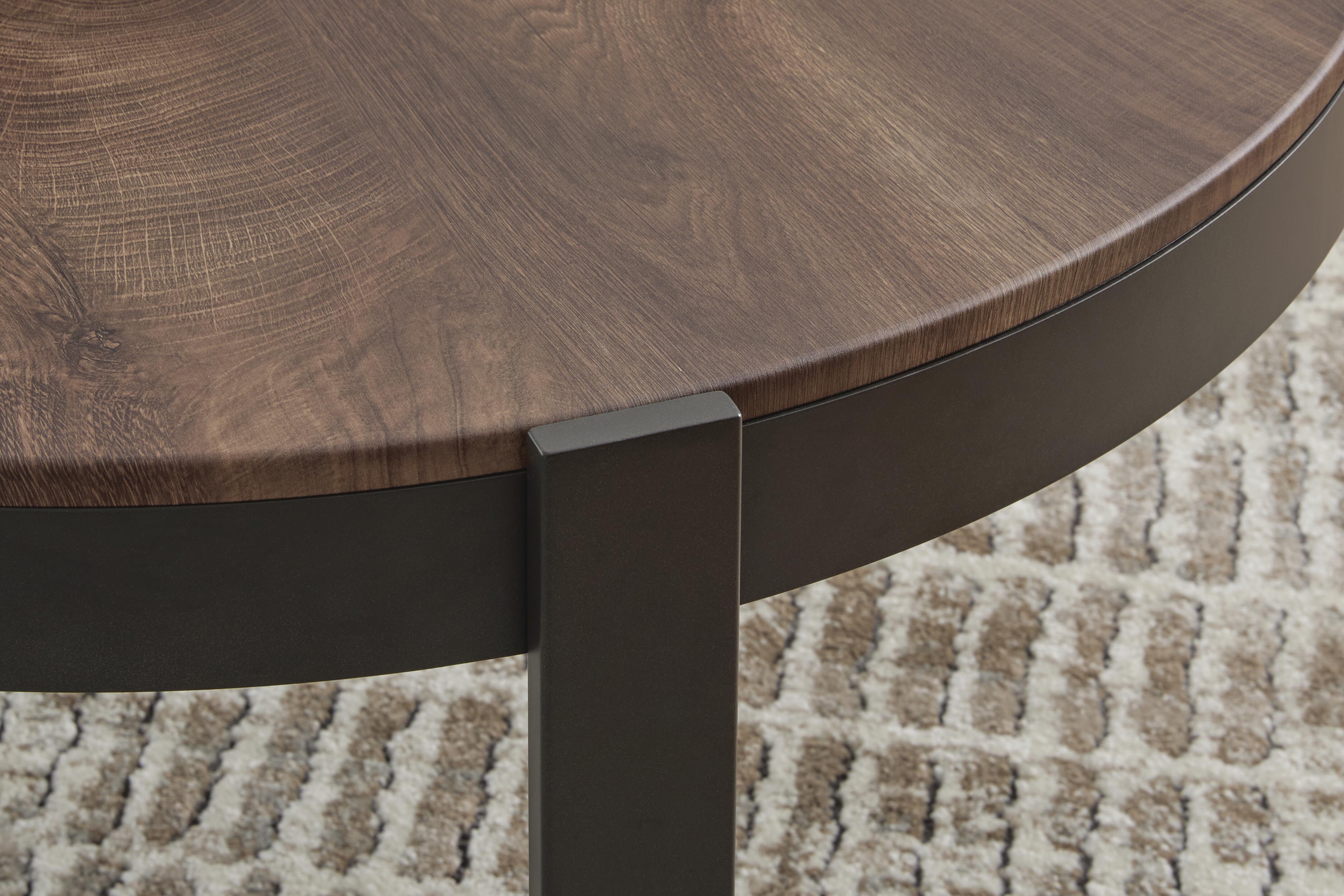 Ashley Furniture Horizon Hills - Occasional Table Set (Set of 3) - Brown / Black - Image 5