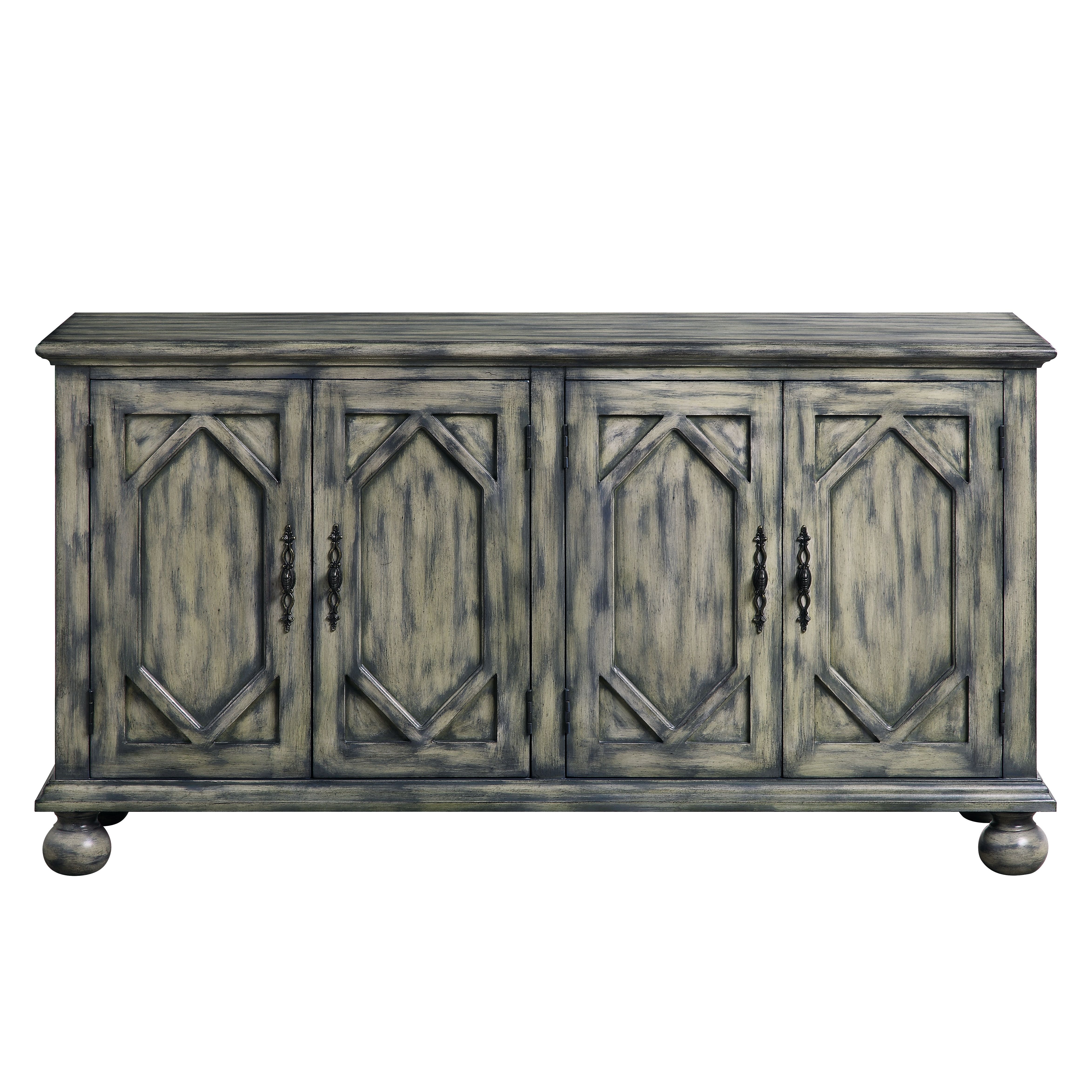 Pavan - Console Cabinet - Rustic Gray, dark gray, view 2