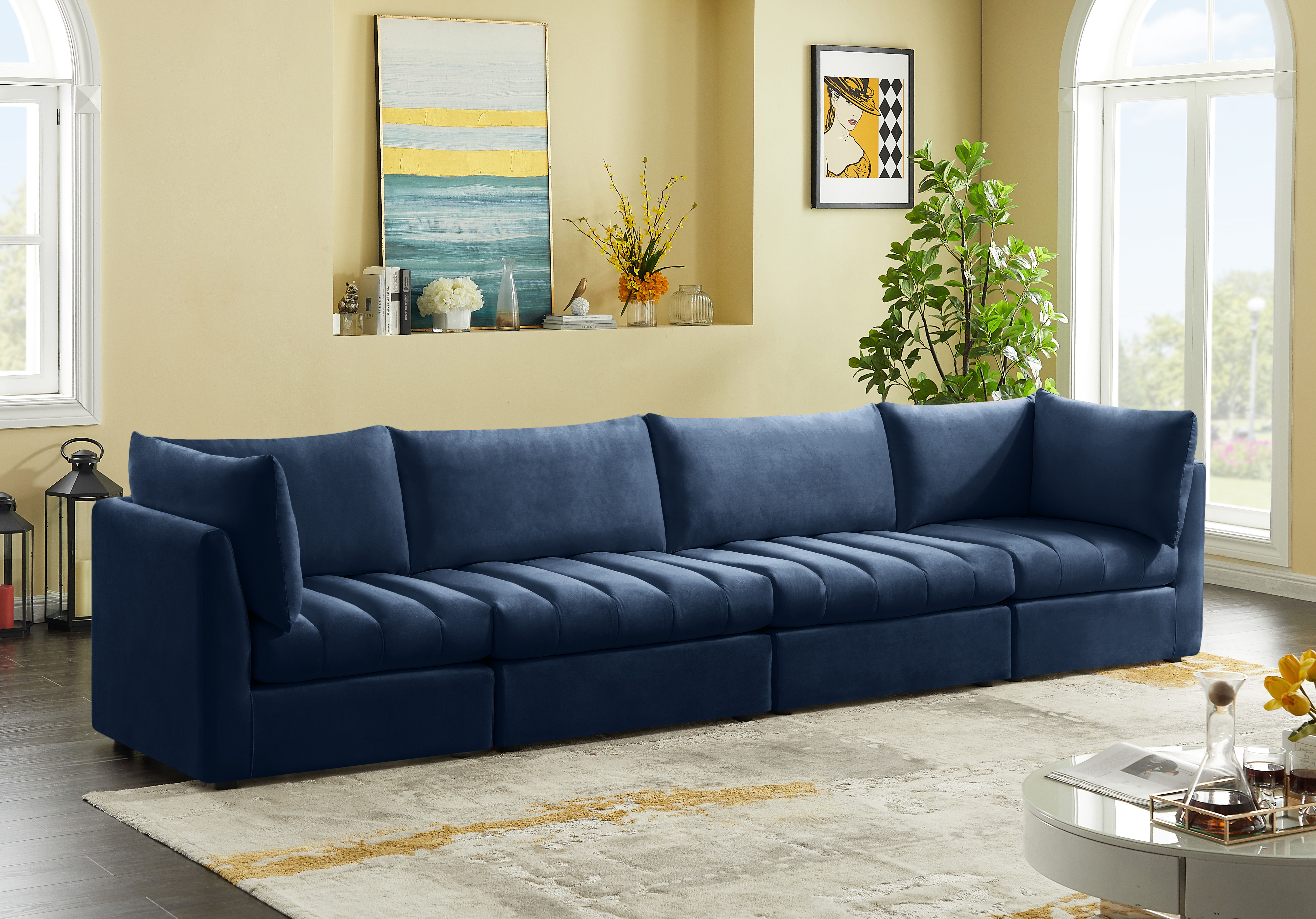 Jacob - Modular 4 Piece Sofa - Navy