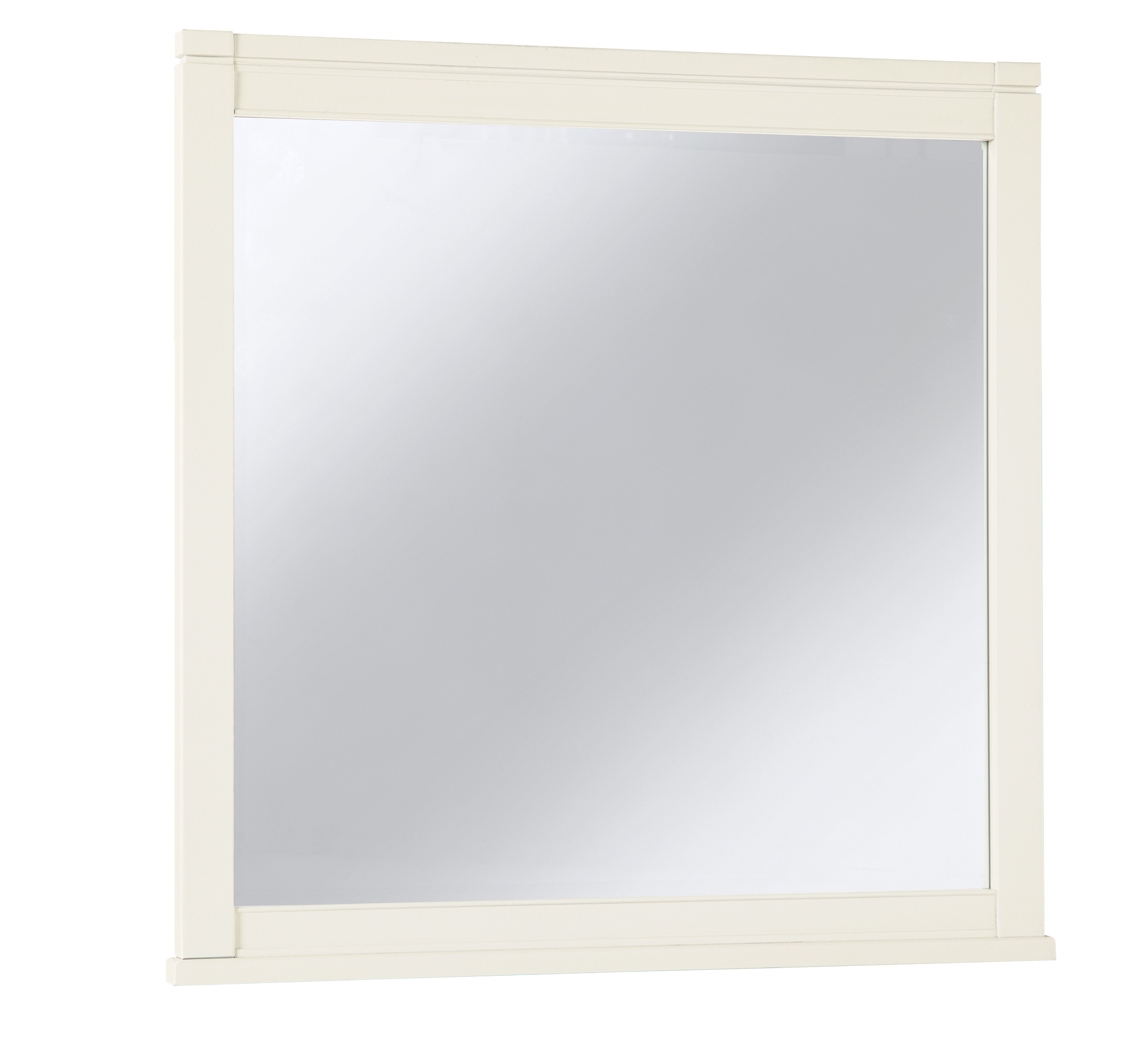 Vaughan-Bassett Tide & Timber - Landscape Mirror With Beveled Glass - Soft White Maple