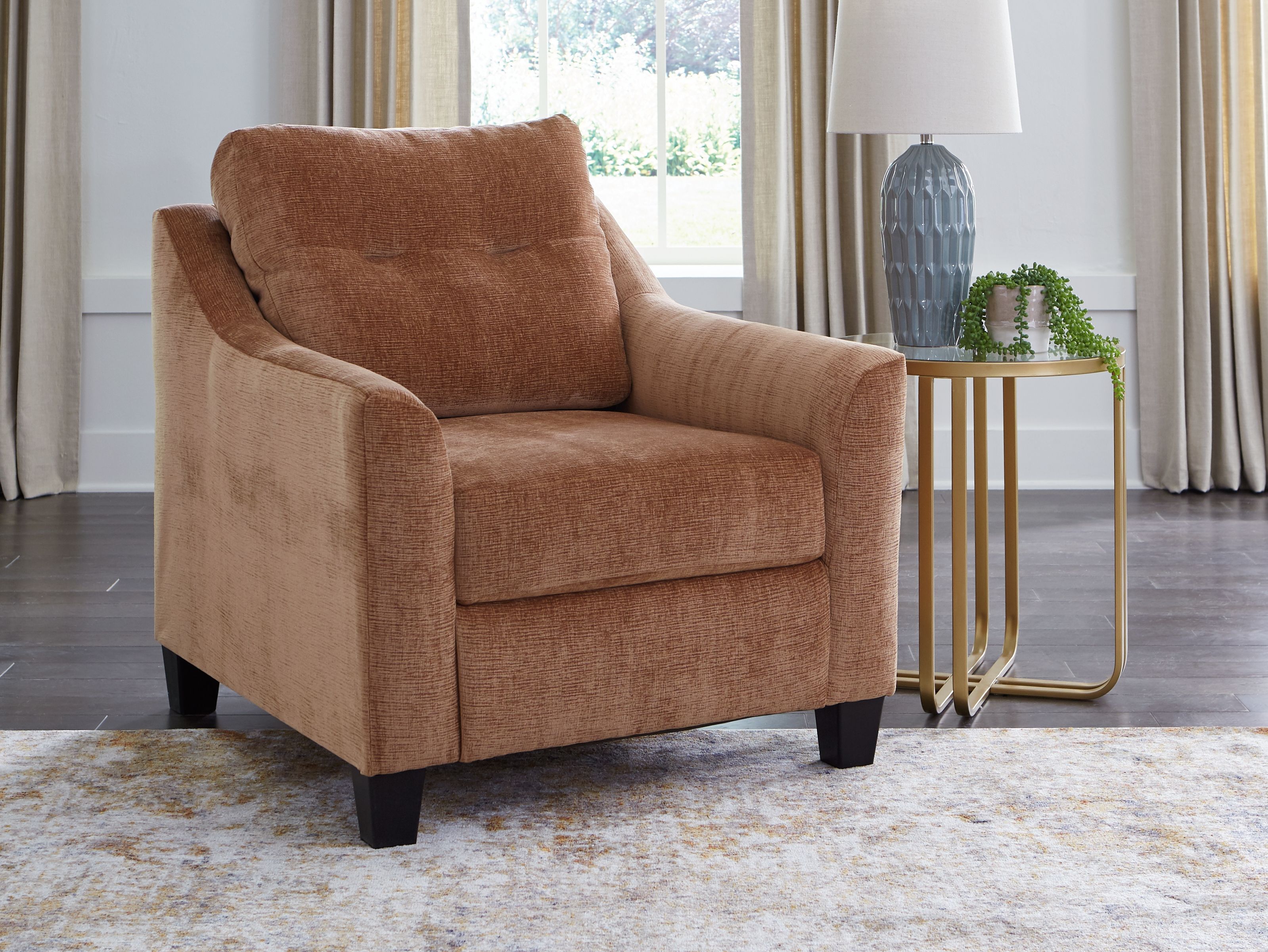 Ashley Furniture Amity Bay - 3 Pc. - Sofa Chaise, Chair, Ottoman - Clay - Image 6