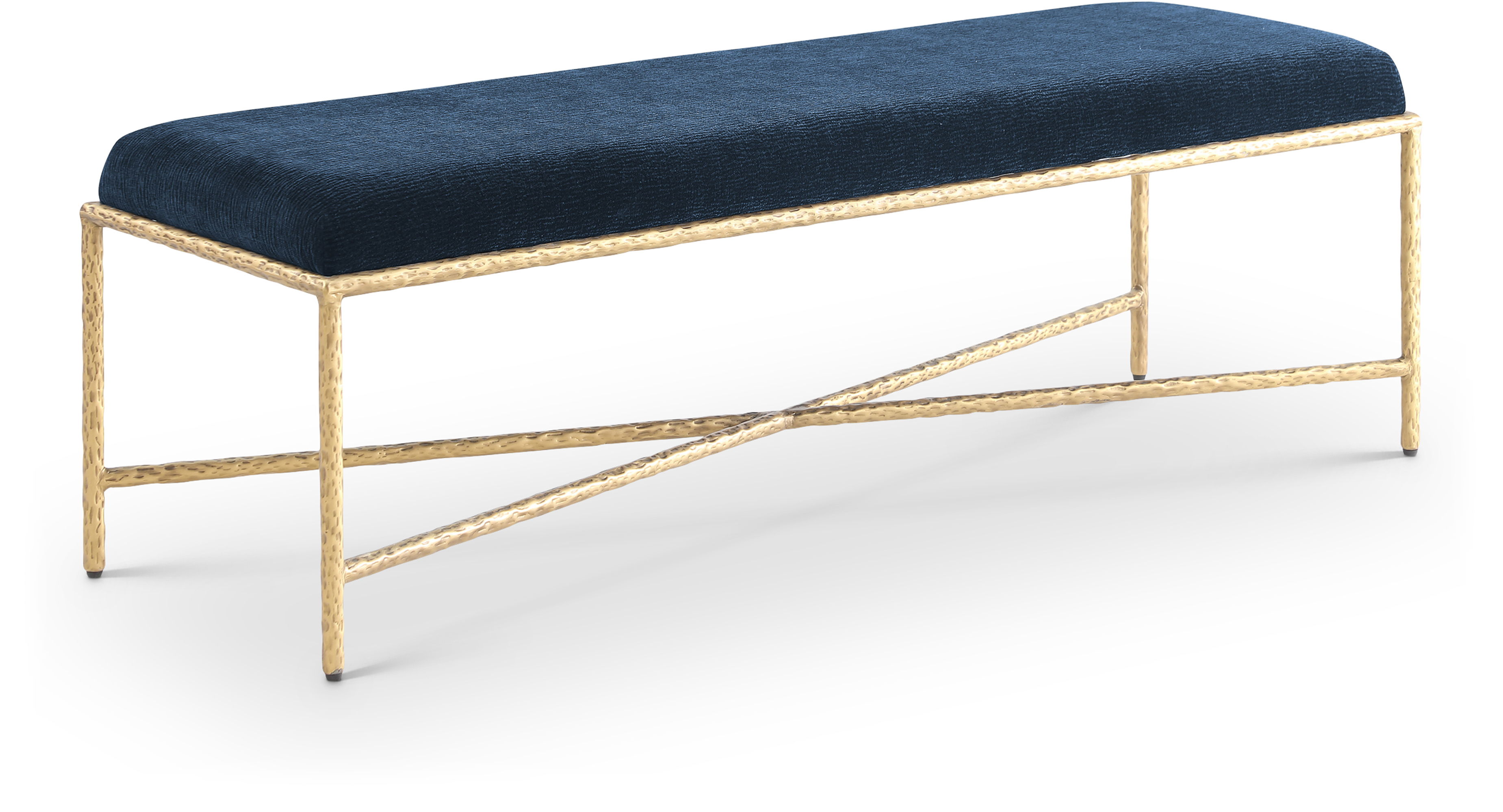 Valley - 54" Bench With Gold Frame - Navy