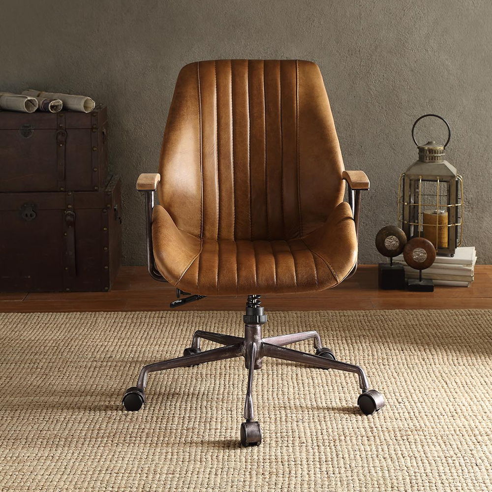 Hamilton - Office Chair - Coffee Top Grain Leather, light brown, view 5