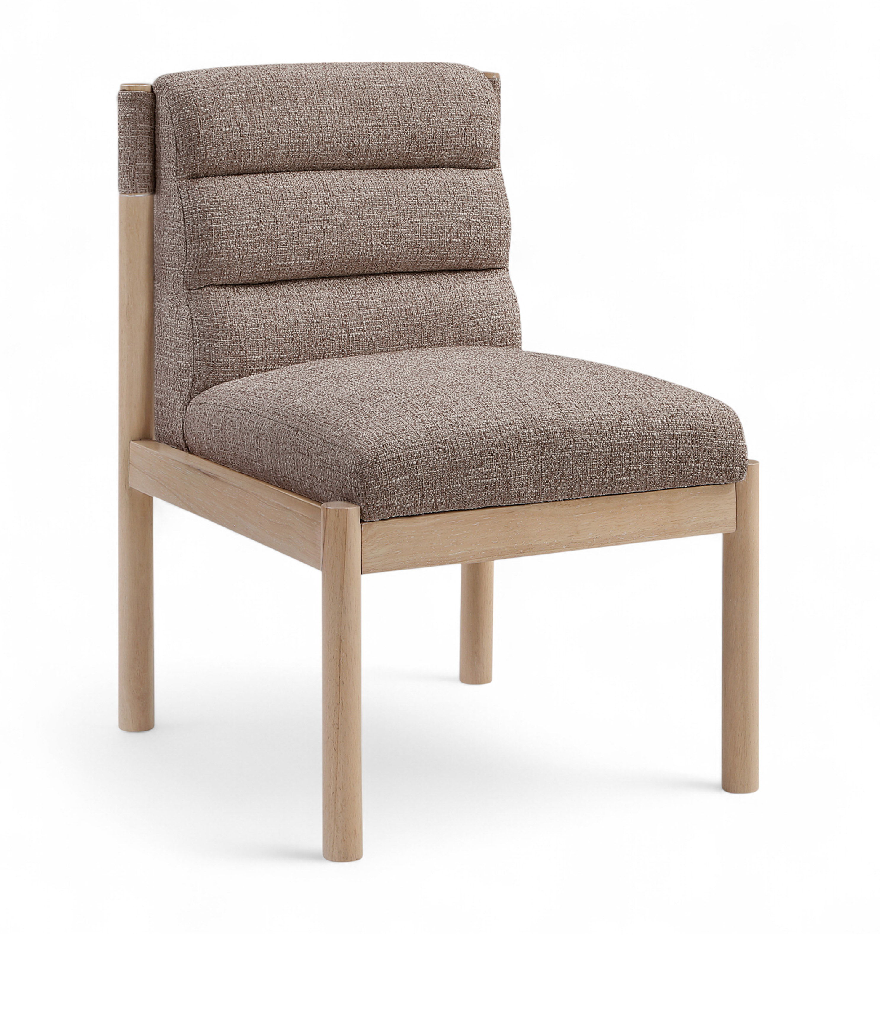 Eloura - Linen Textured Fabric Upholstered Dining Chair (Set of 2) - Brown