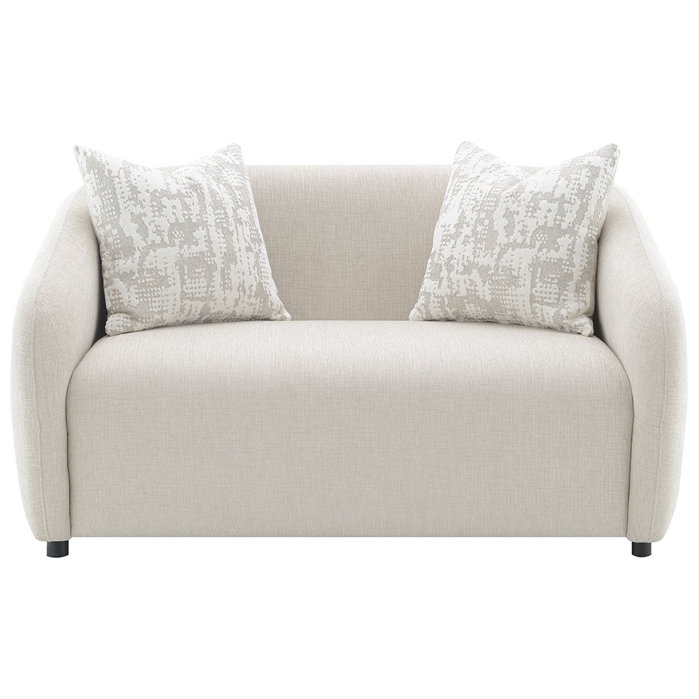Etienne - Loveseat With 2 Pillows - Beige Linen, beige, view 8