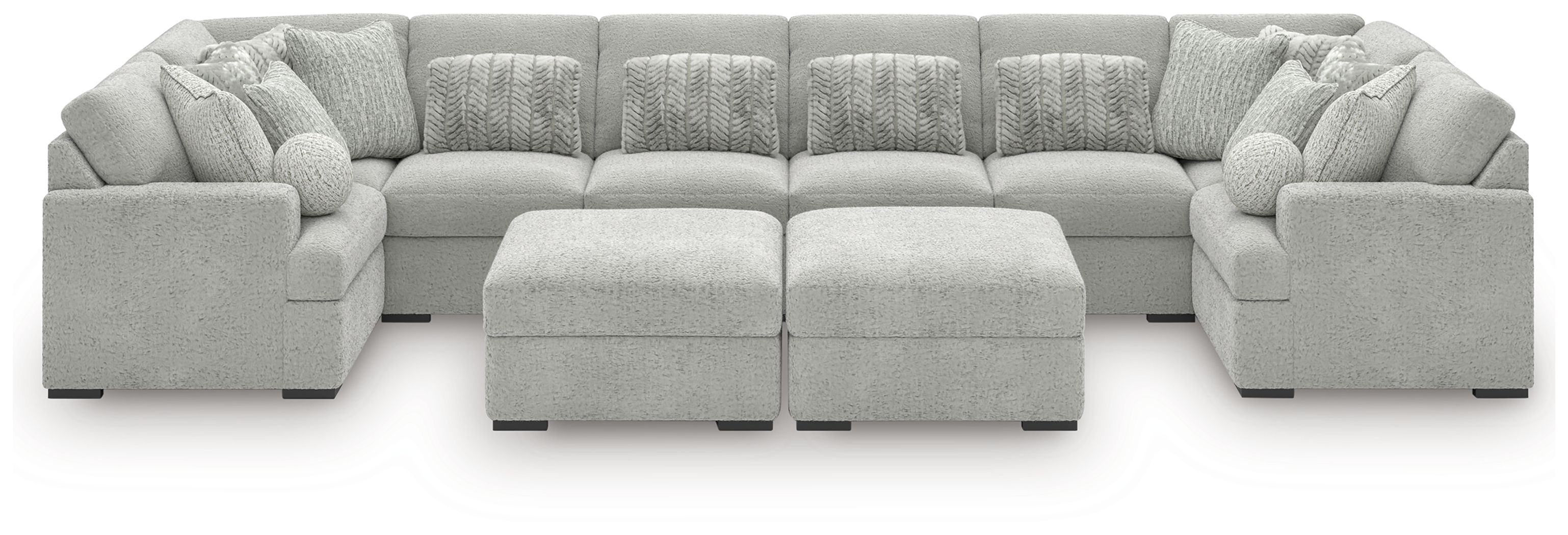 10 Pc · Sectional With 2 Oversized Ottomans