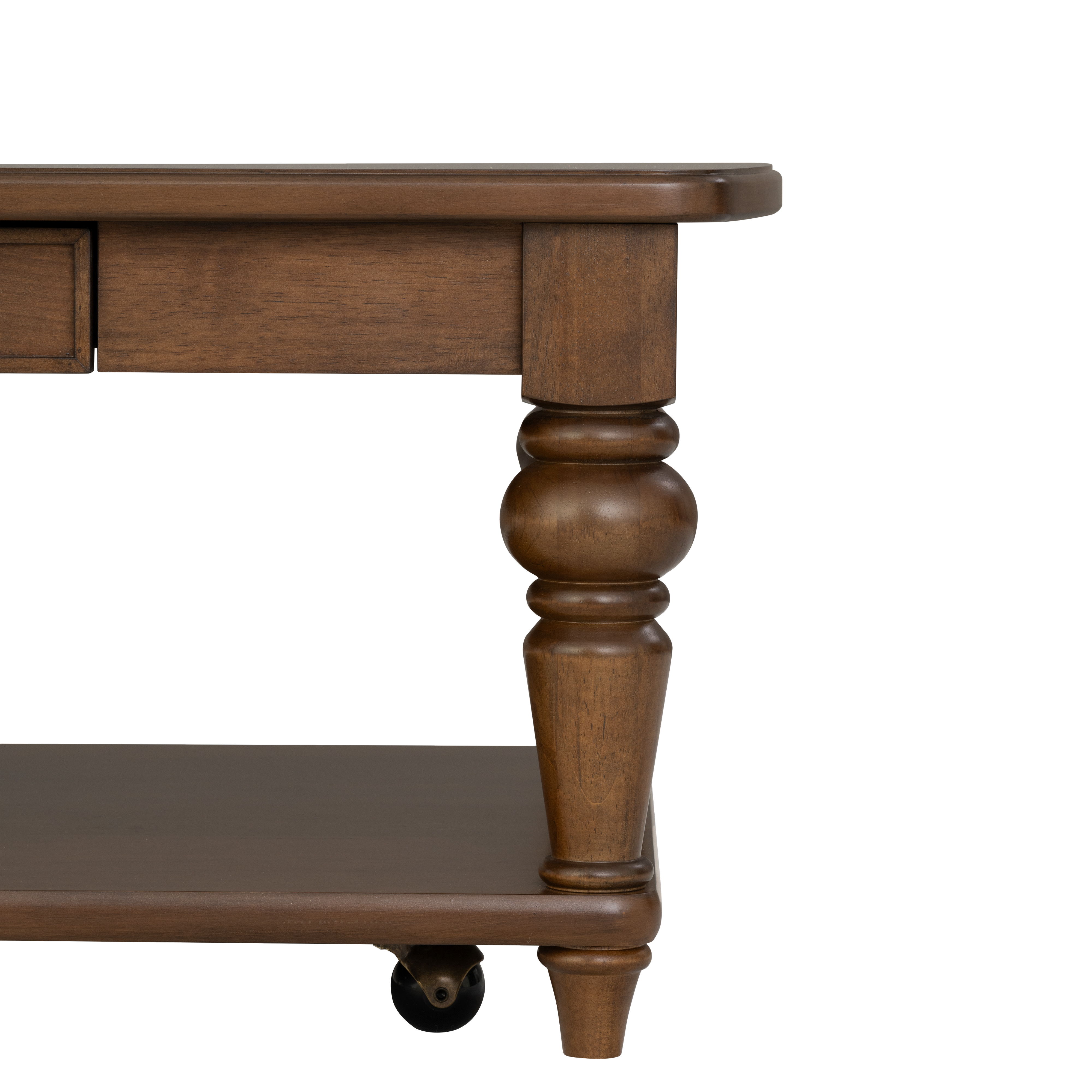 Bellevue - Rectangular Coffee Table With Casters, dark brown, view 4