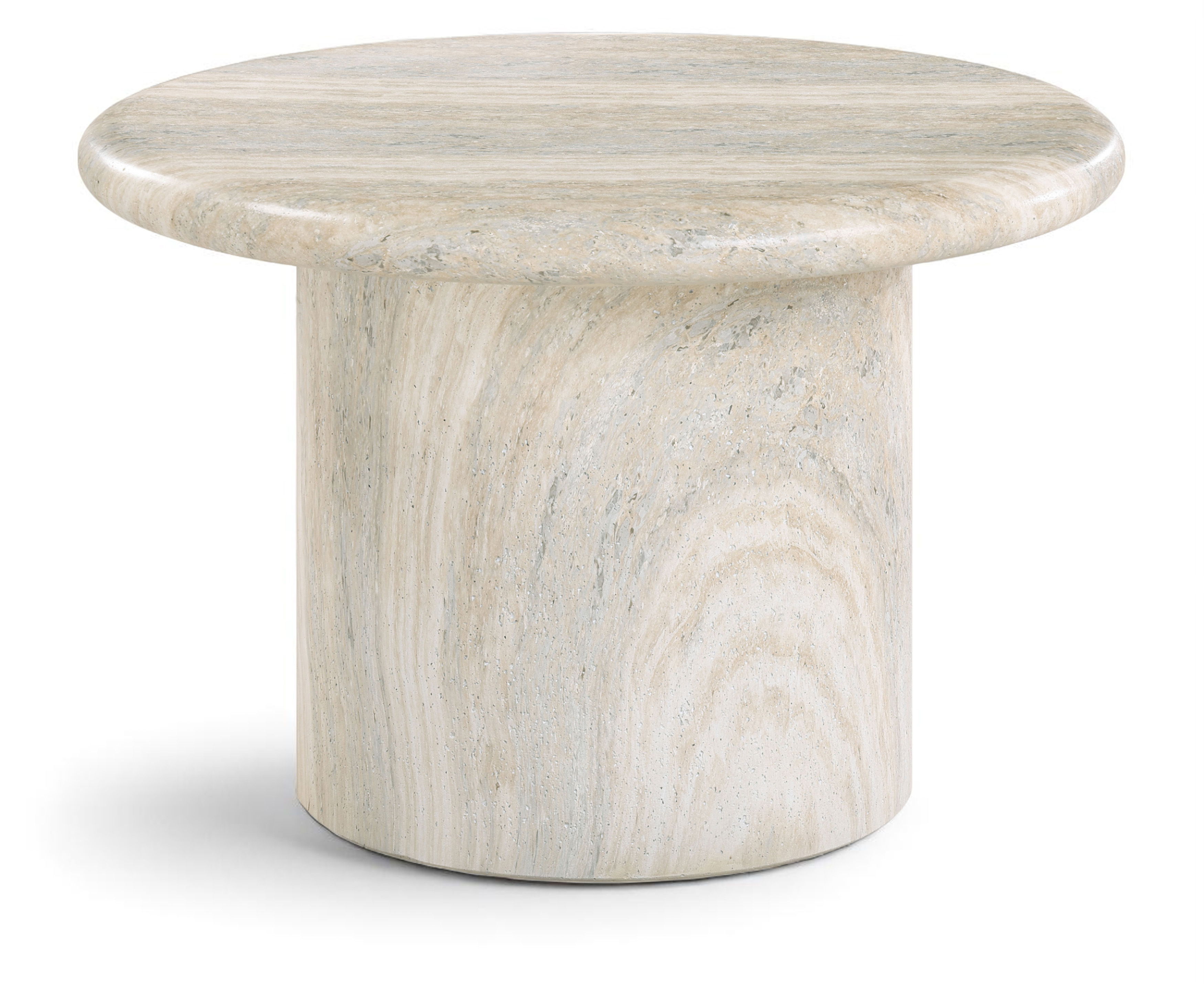 Emara - 16" Concrete And Fiberglass Indoor / Outdoor Coffee Table - Natural