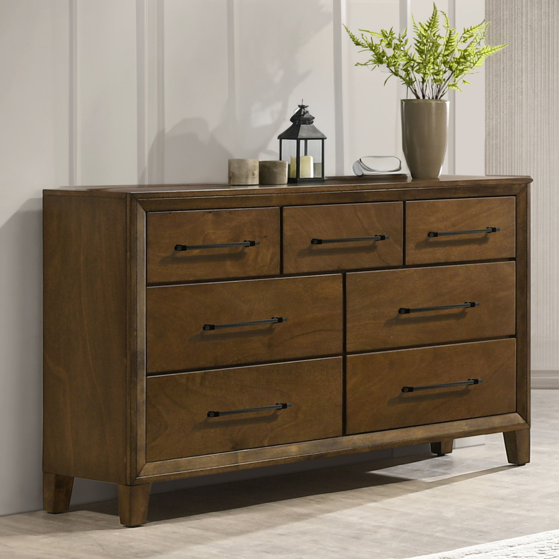Ballard - 7 Drawer Dresser - Walnut, light brown, view 7