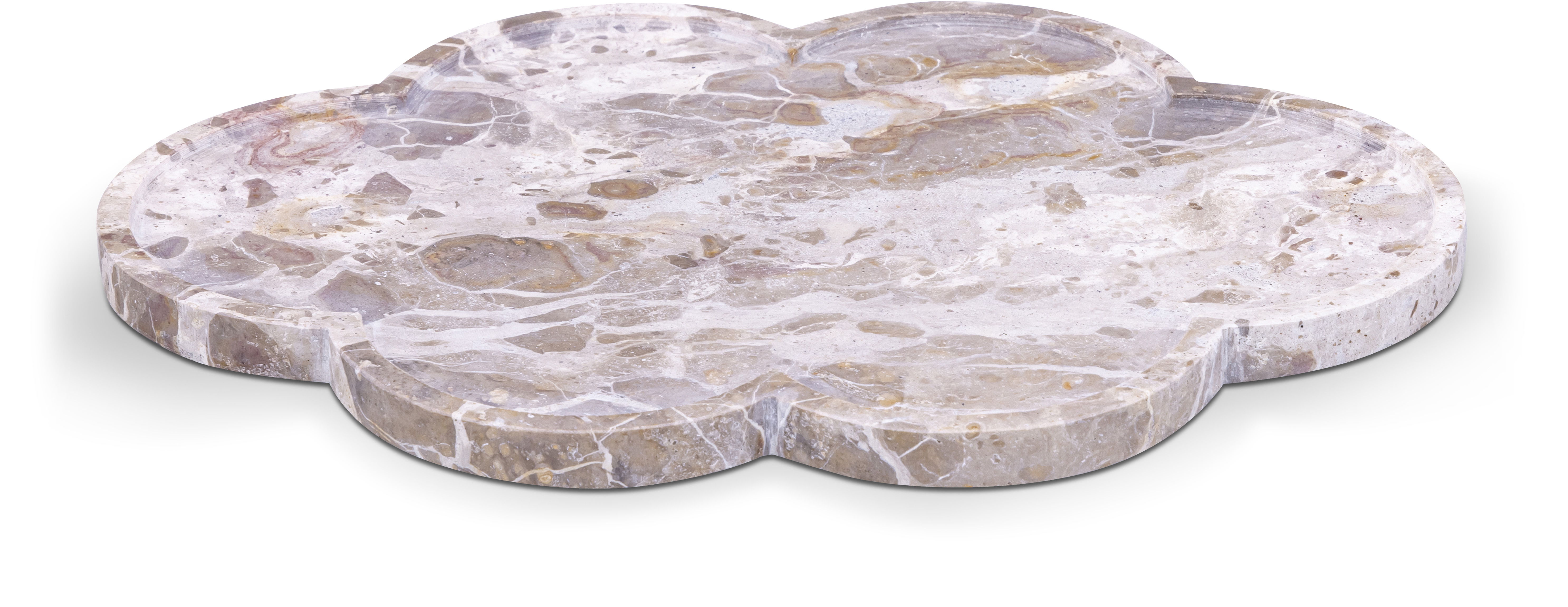 Rimini - Marble Clover Shaped Tray - Beige