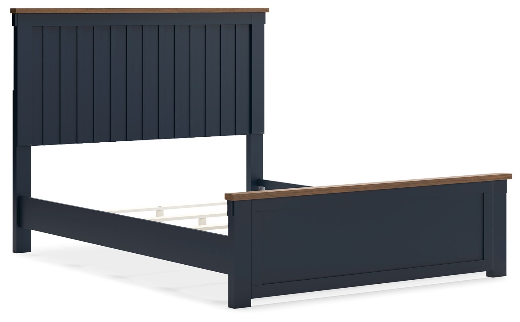 Landocken - Queen Panel Bed - Brown / Blue