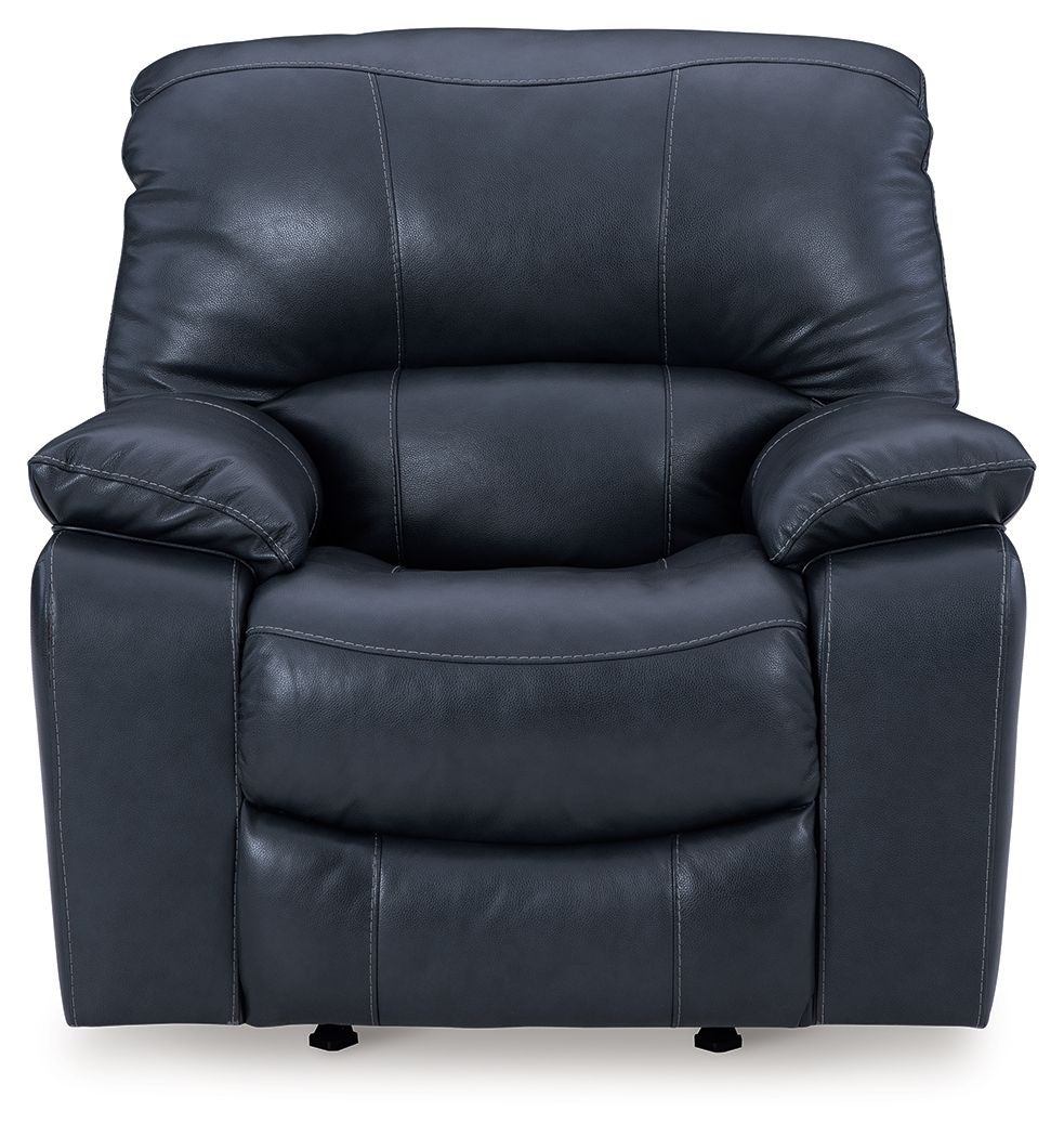 Ashley Furniture Leesworth - Power Rocker Recliner - Ocean - Image 4