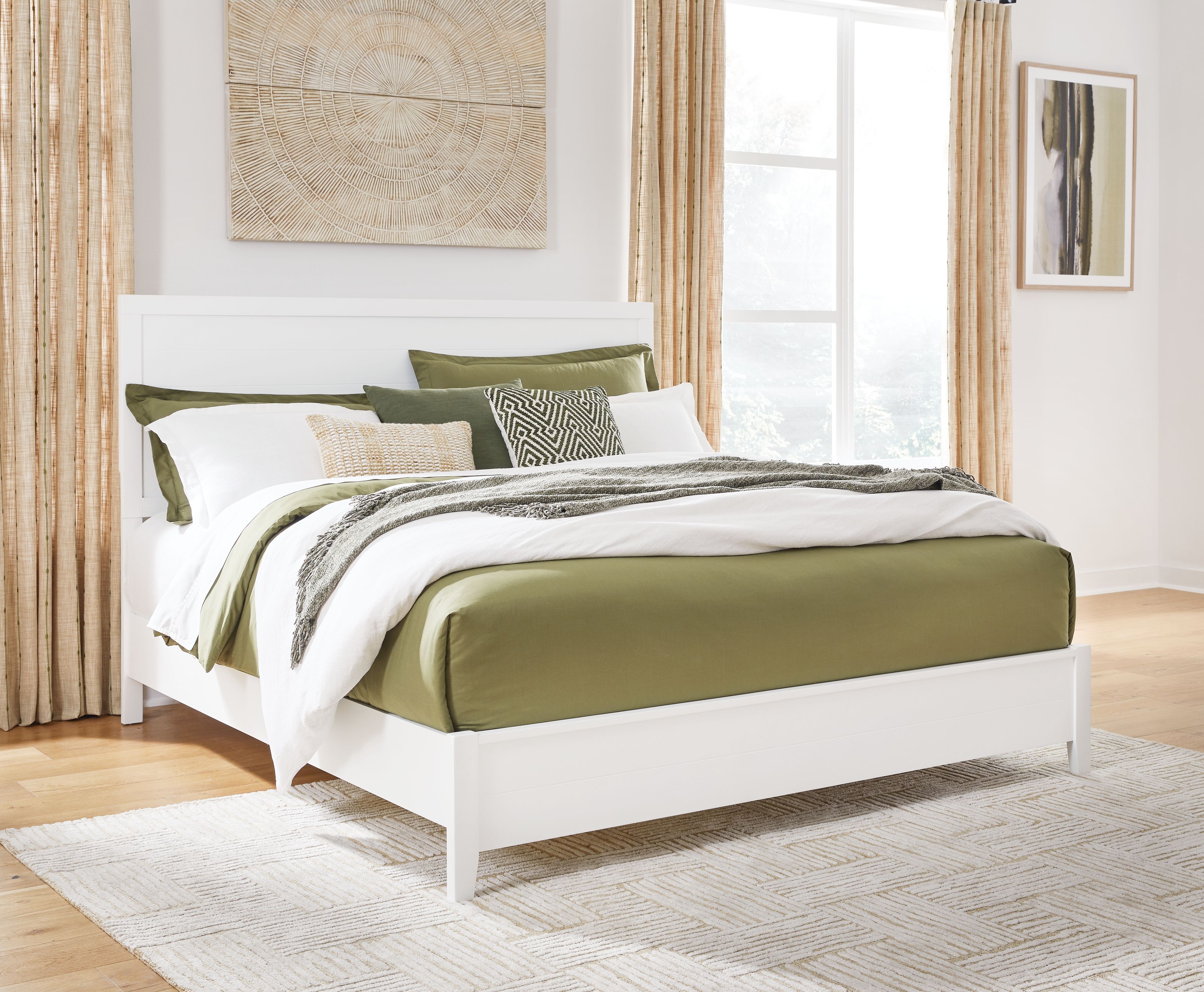 Binterglen - King Panel Bed - White