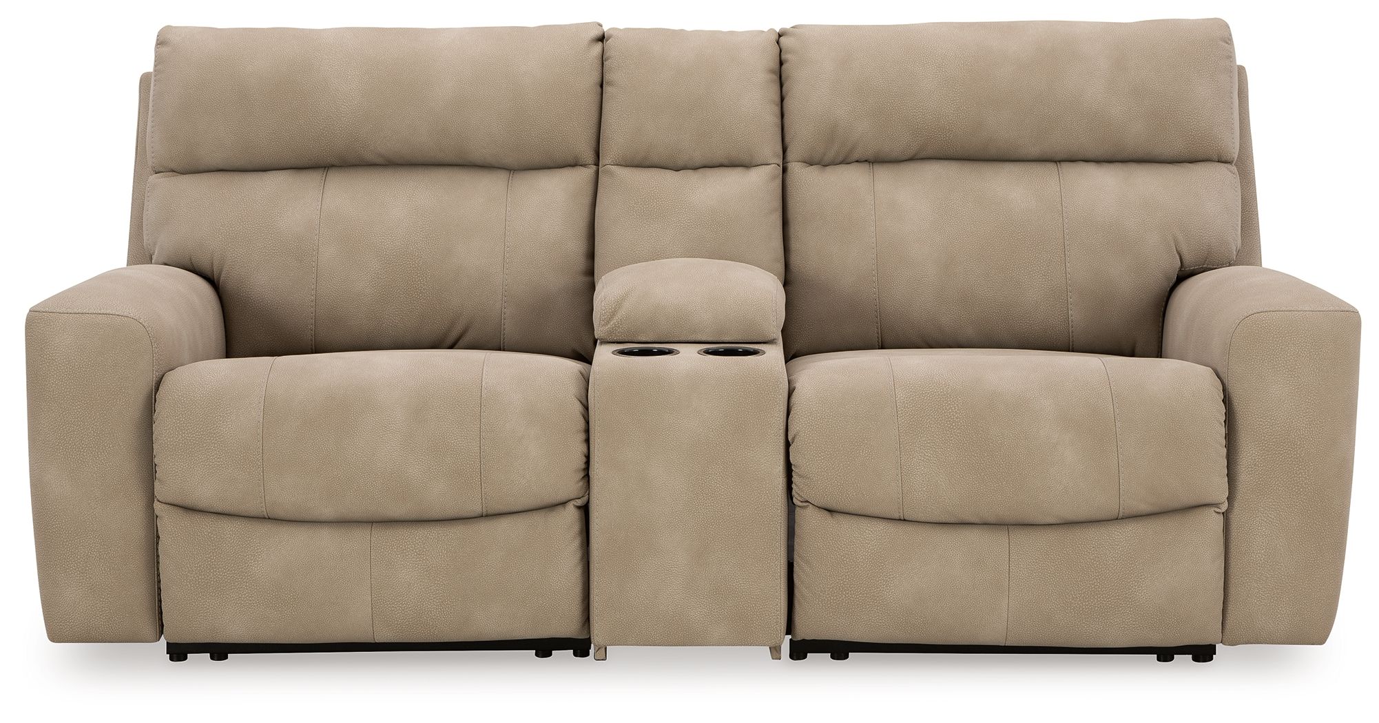 Ashley Next-Gen Durapella - Sand - 3-Piece Power Reclining Sectional Loveseat With Console