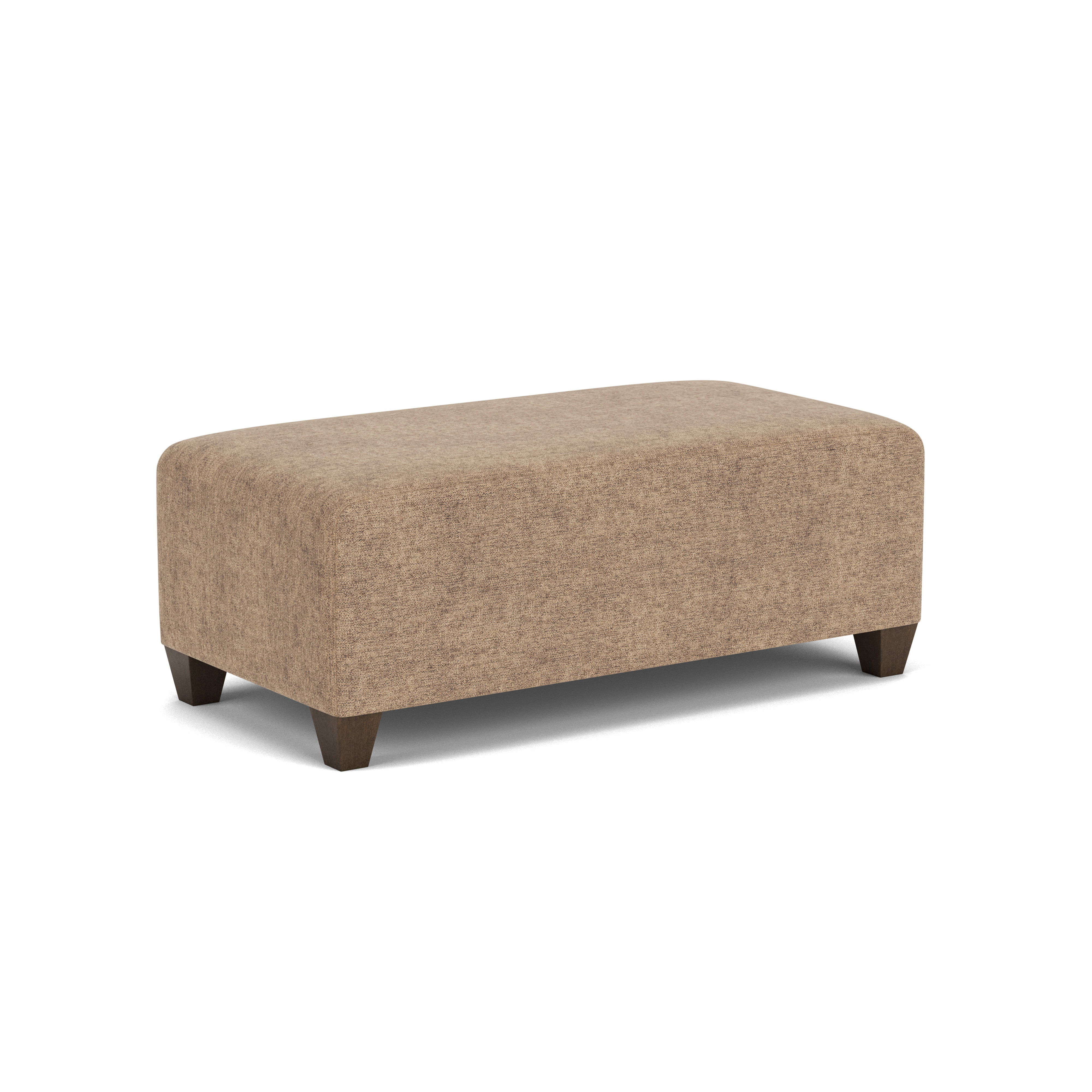 Cascade - Fabric Rectangular Cocktail Ottoman, light gray, view 2
