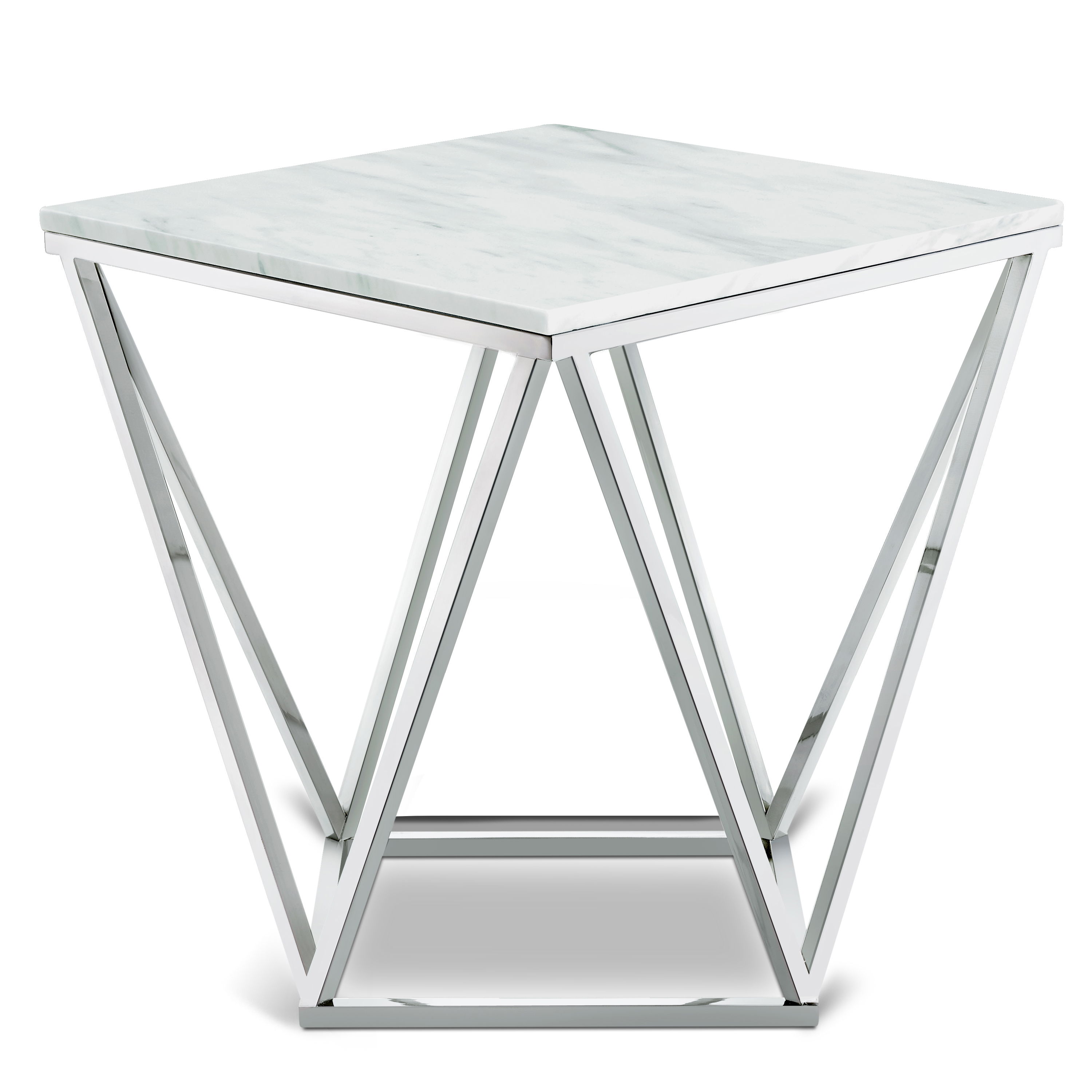 Skylar - End Table - Pearl Silver