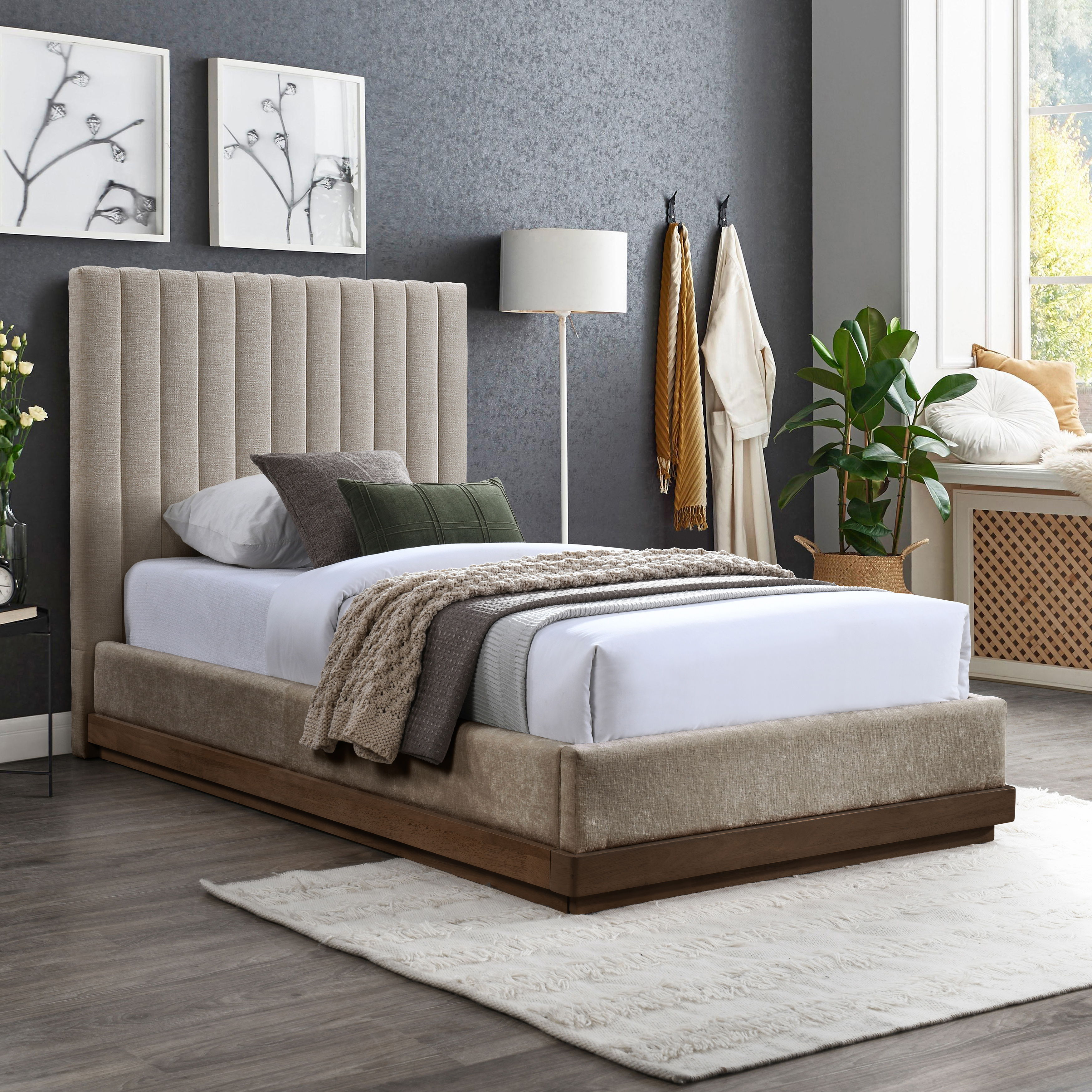 Emmet - Twin Bed - Beige